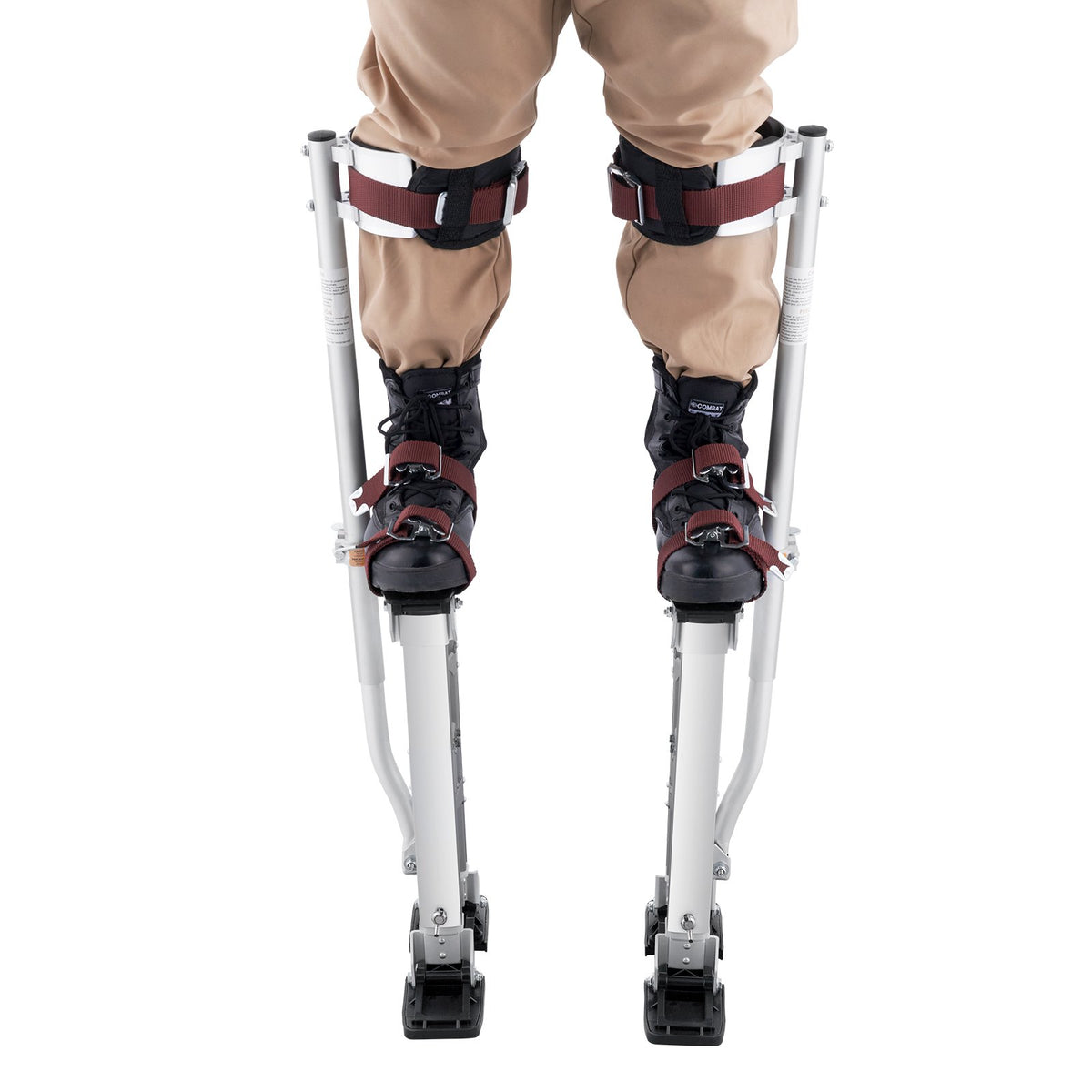 Adjustable Aluminum Drywall Stilts 45.7-76.2 cm with Knee Pads Silver