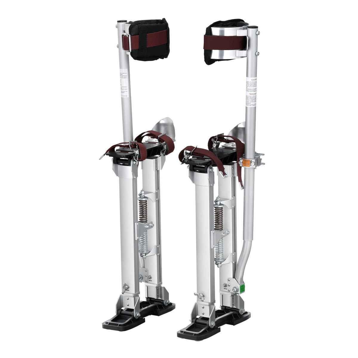Adjustable Aluminum Drywall Stilts 45.7-76.2 cm with Knee Pads Silver