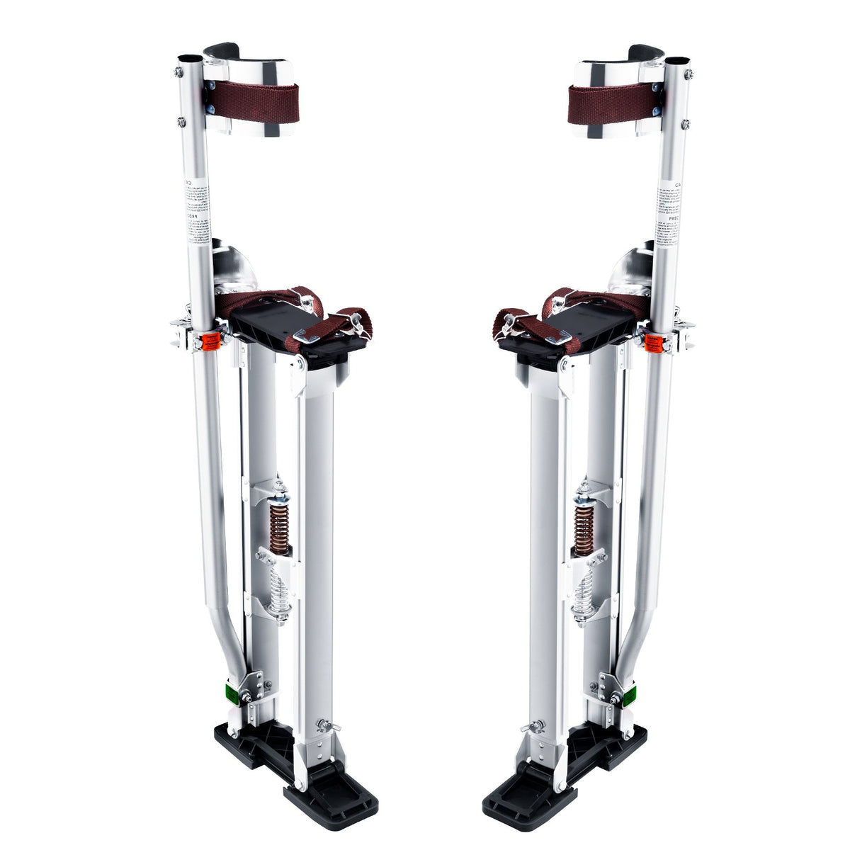 Adjustable Aluminum Drywall Stilts 24-40 inch with Knee Pads Silver
