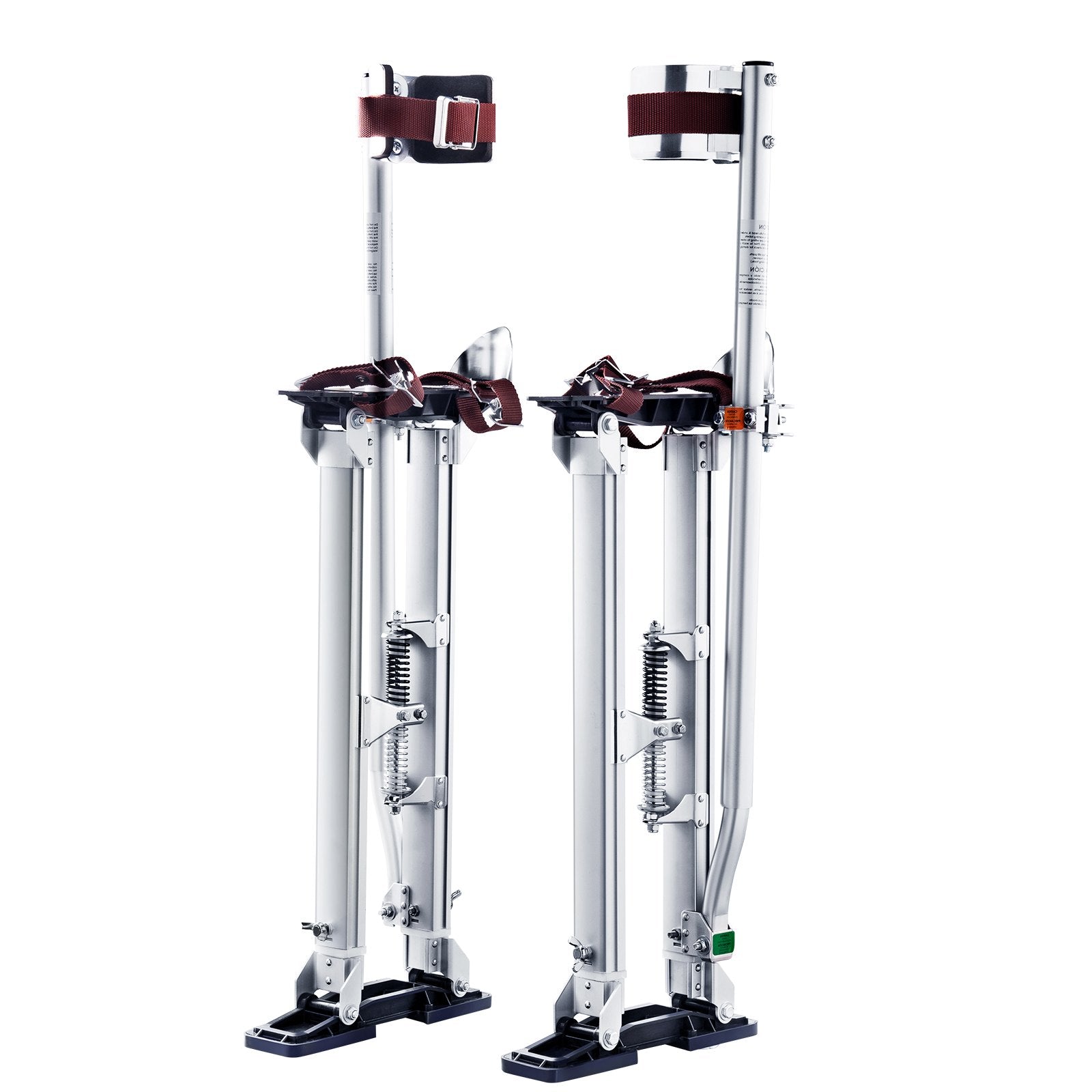 Adjustable Aluminum Drywall Stilts 24-40 inch with Knee Pads Silver