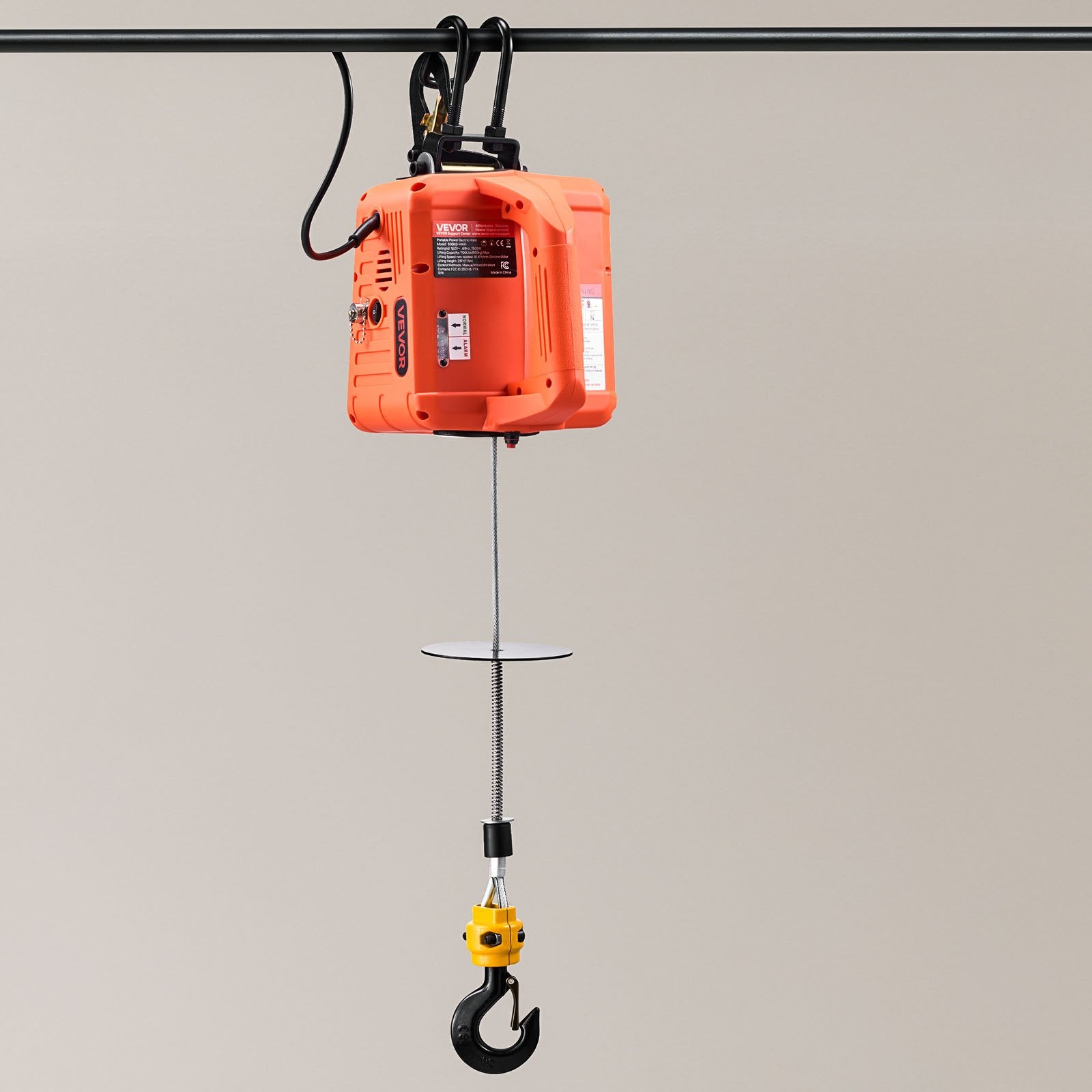3-in-1 Electric Hoist Winch 500kg 1500W Portable Crane Wired & Wireless Remote