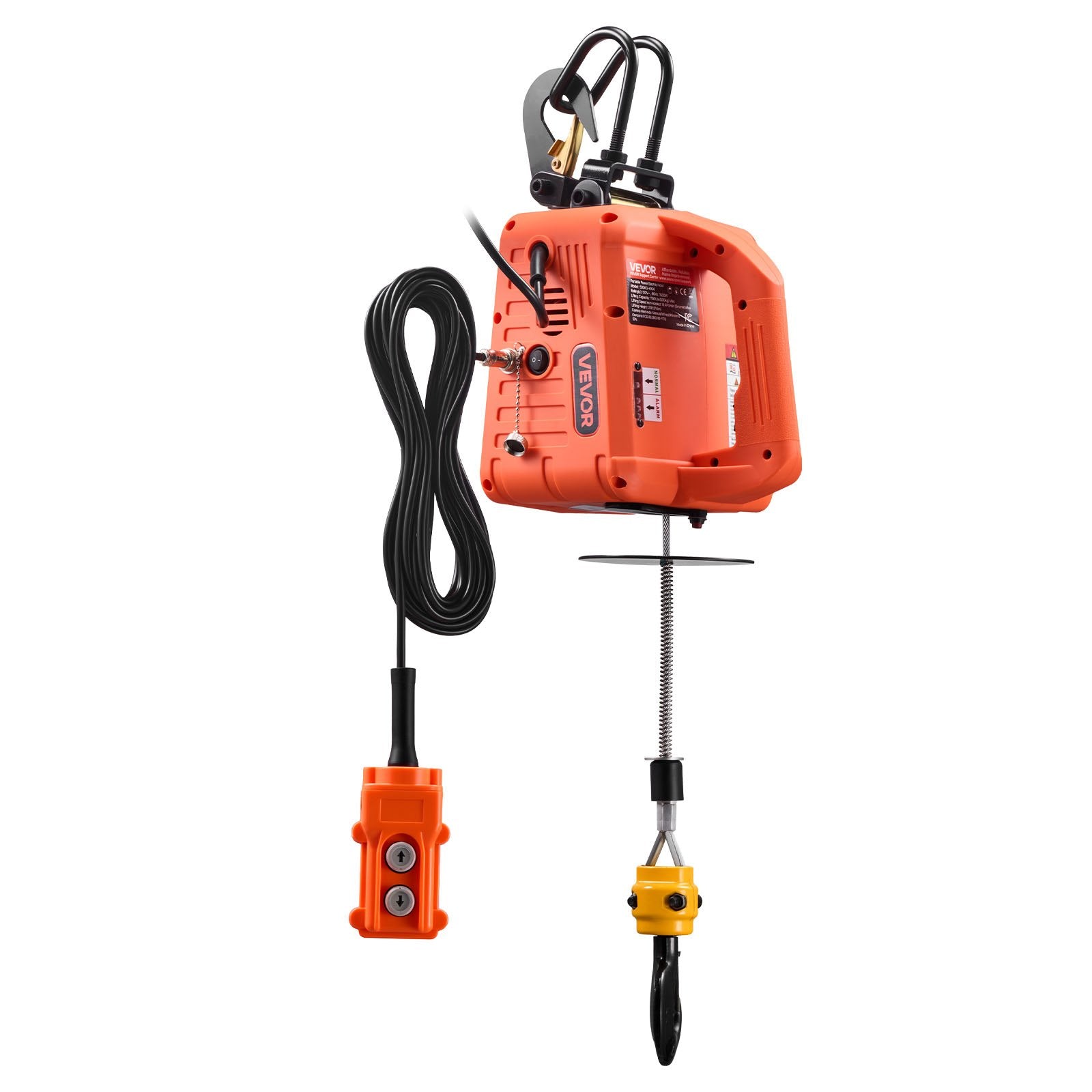 3-in-1 Electric Hoist Winch 500kg 1500W Portable Crane Wired & Wireless Remote