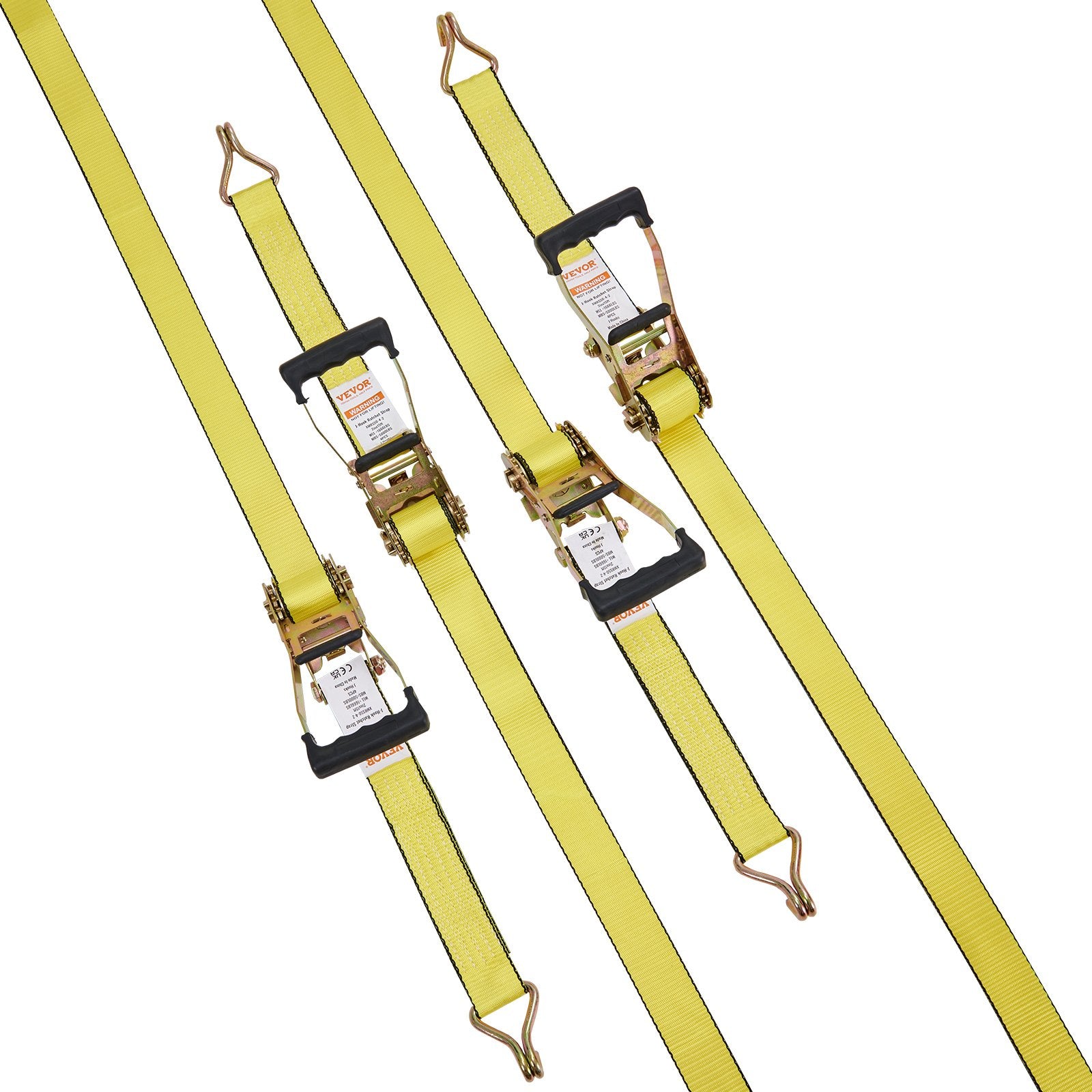 4 Pack Ratchet Tie Down Straps 5000 lbs 2