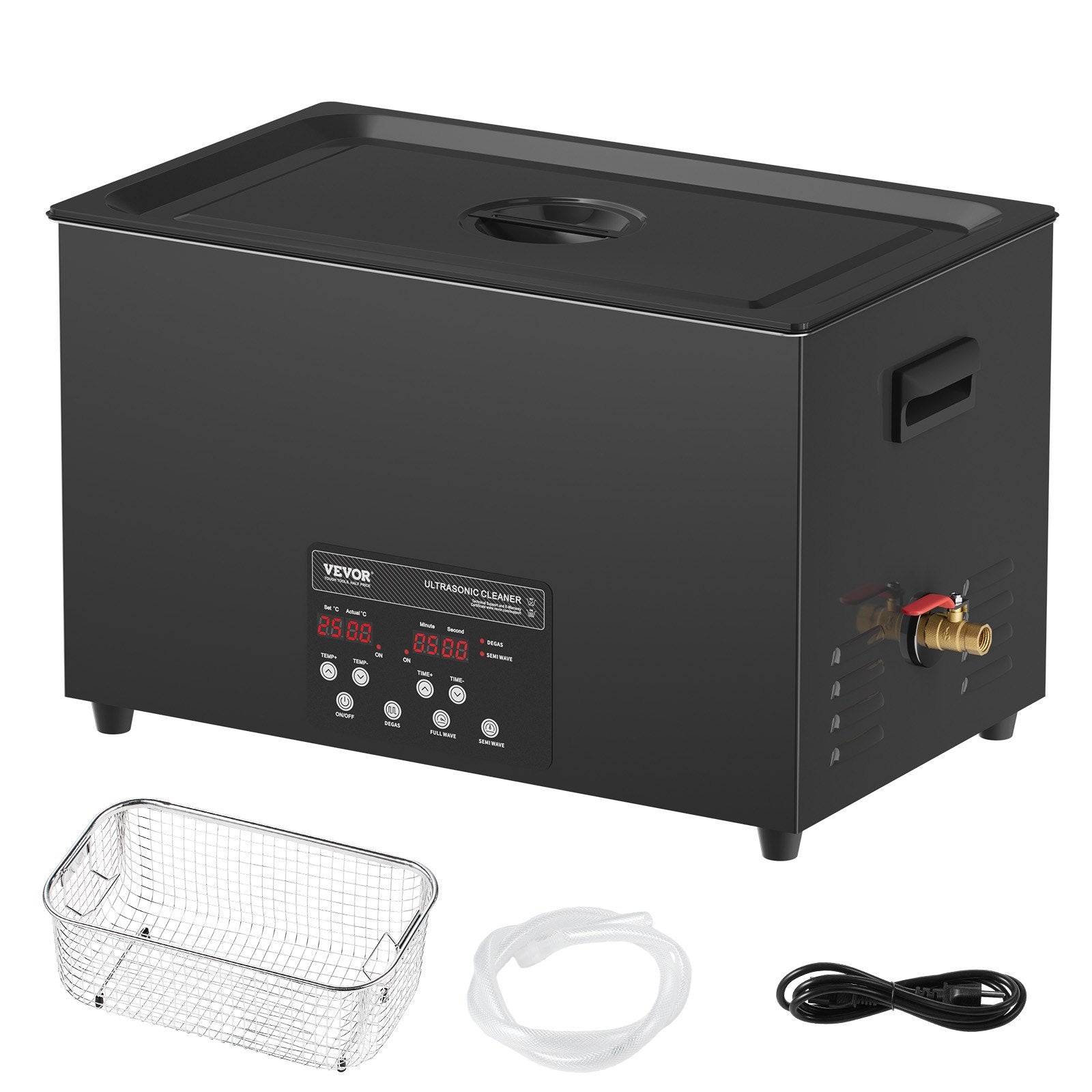 Ultrasonic Cleaner 30L 600W Digital 40kHz Degassing Heater Jewelry Tools Timer