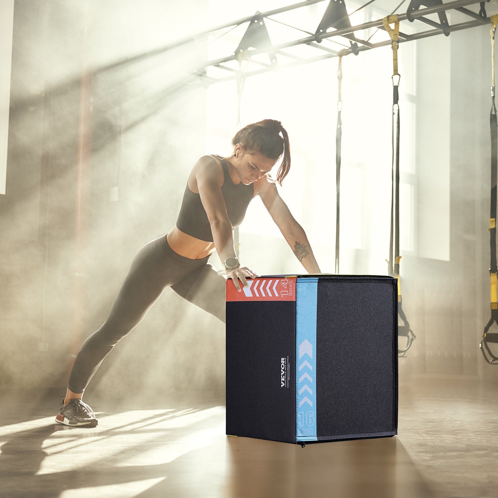 Plyometric Jump Box 3-in-1 Agility Step Up Anti-Slip Cotton 16/14/12in