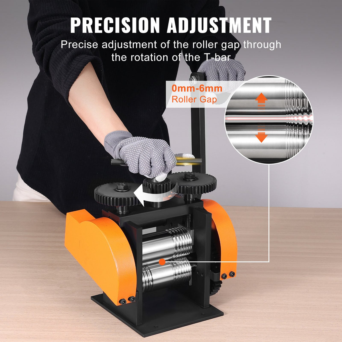 Rolling Mill 1.77"/45mm 3-in-1 Jewelry Machine 1:2.4 Gear Ratio