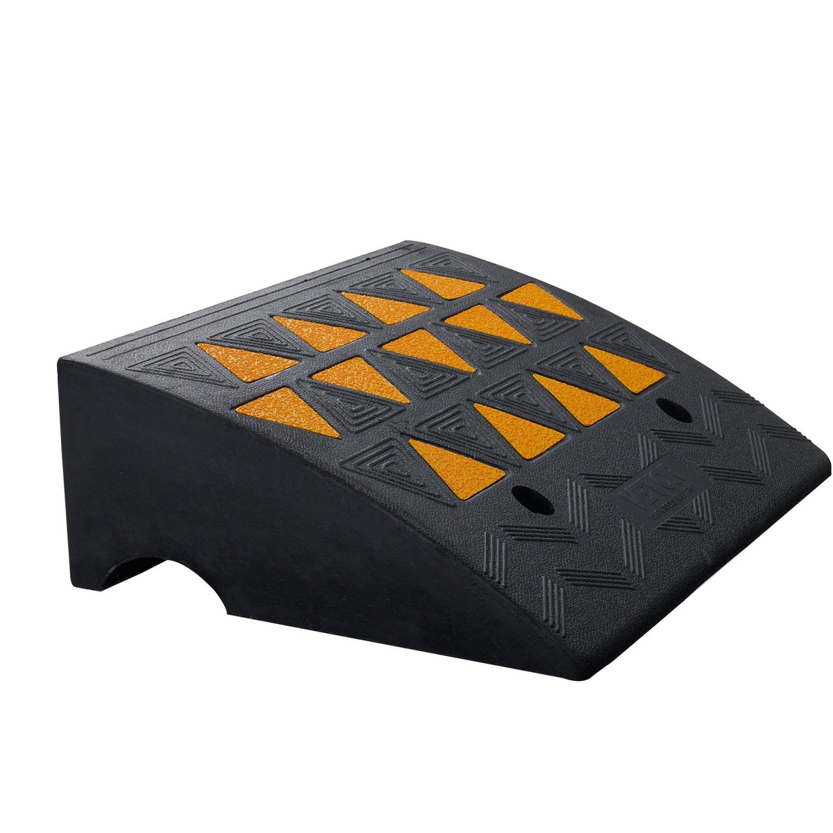 Rubber Curb Ramp 15.2cm Rise 37x49.1cm Heavy-Duty 15T Driveway Ramp for Vehicles