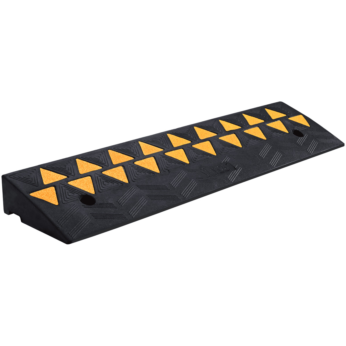 Rubber Curb Ramp 9cm Rise 25x100cm Heavy-Duty 15T Driveway Ramp for Vehicles