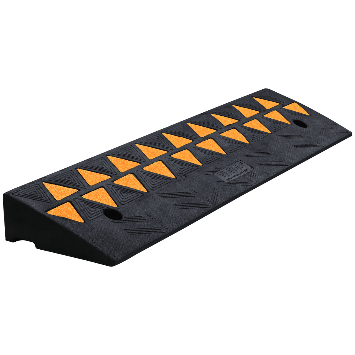 Rubber Curb Ramp 9cm Rise 25x100cm Heavy-Duty 15T Driveway Ramp for Vehicles