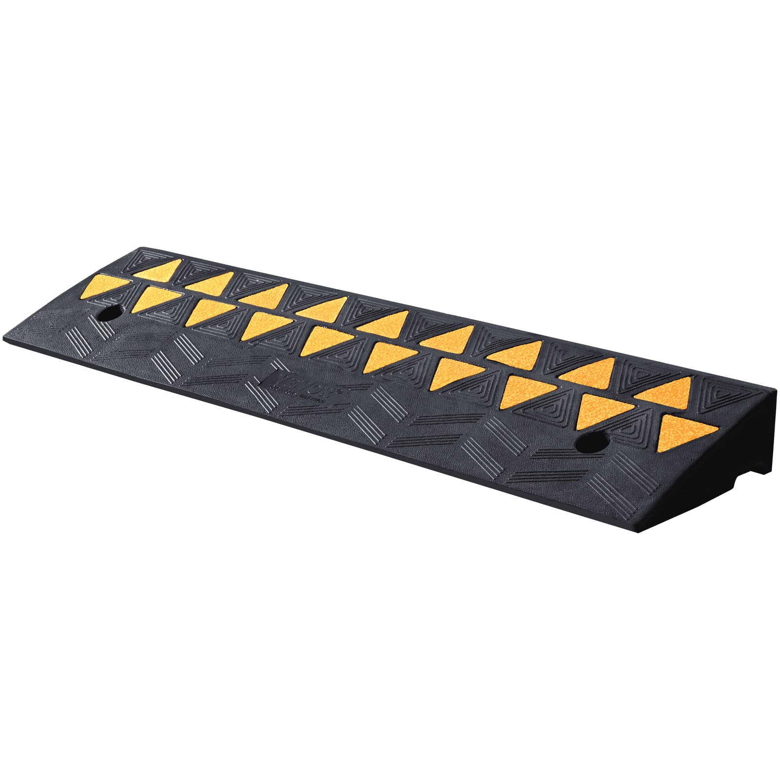 Rubber Curb Ramp 9cm Rise 25x100cm Heavy-Duty 15T Driveway Ramp for Vehicles