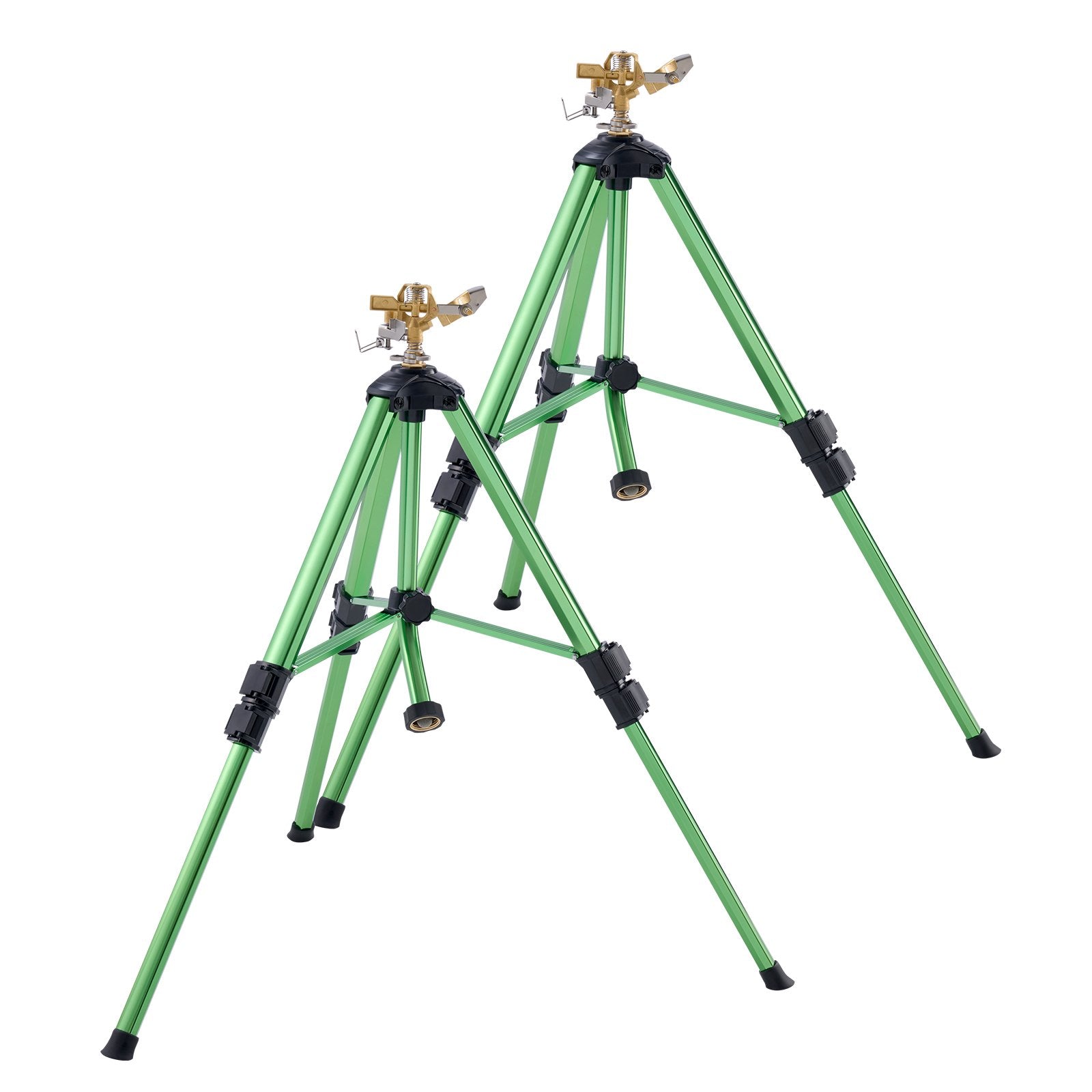 2 Pack Impact Tripod Sprinkler with Adjustable Height Lawn Irrigation System
