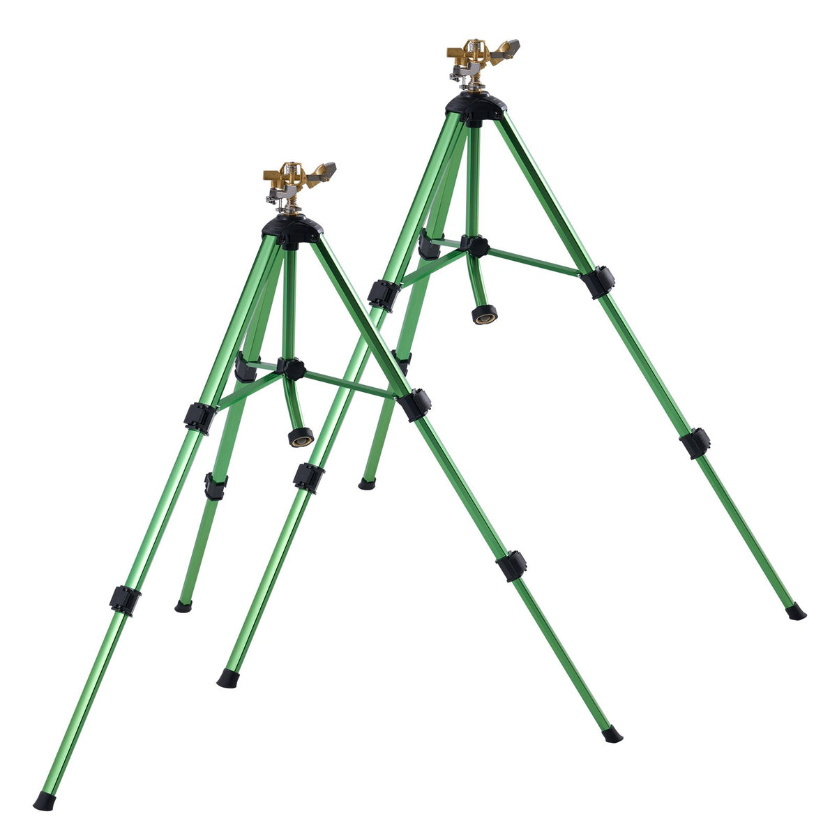 2 Pack Impact Tripod Sprinkler with Adjustable Height Lawn Irrigation System