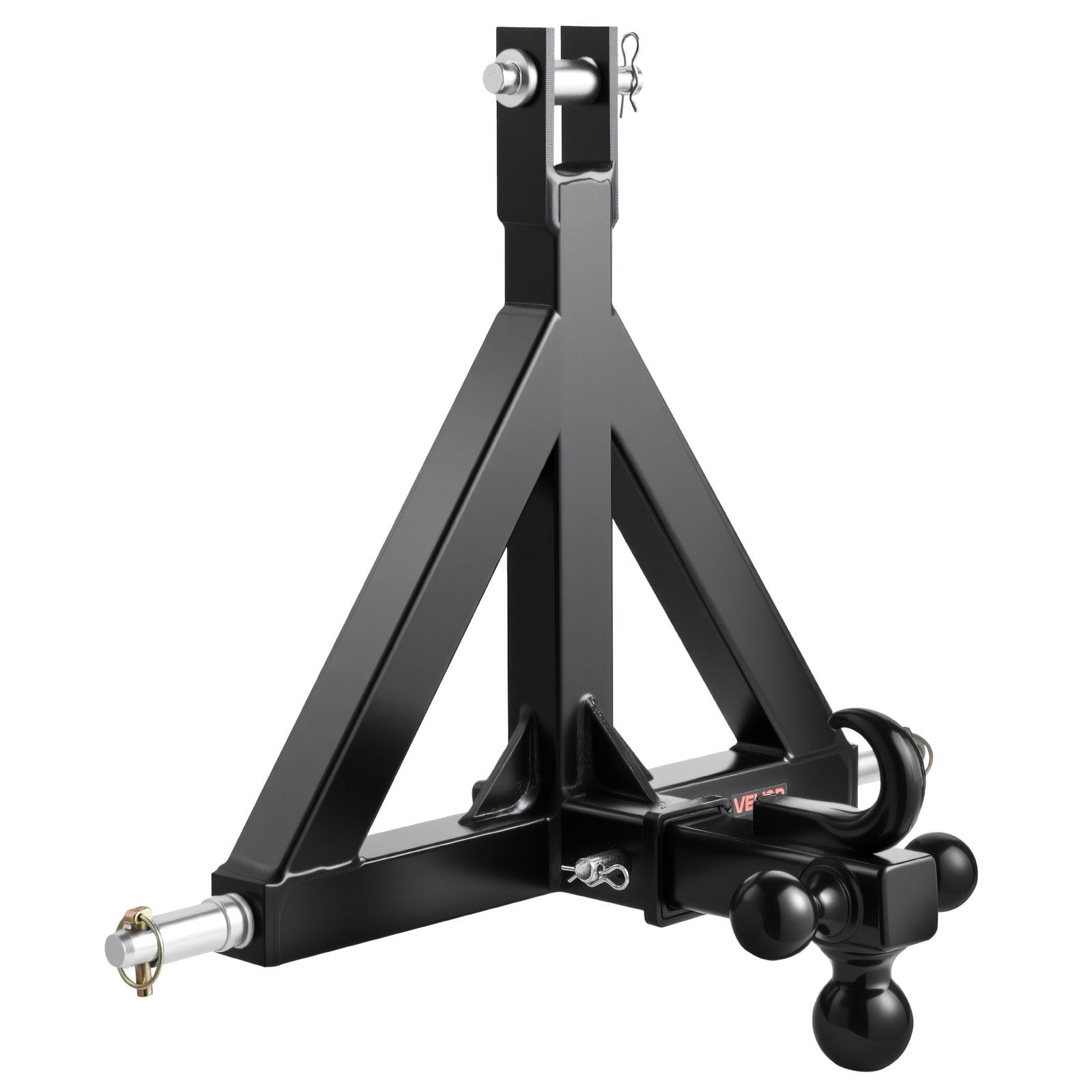 3 Point Trailer Hitch with 2 in Receiver and 3 Trailer Balls