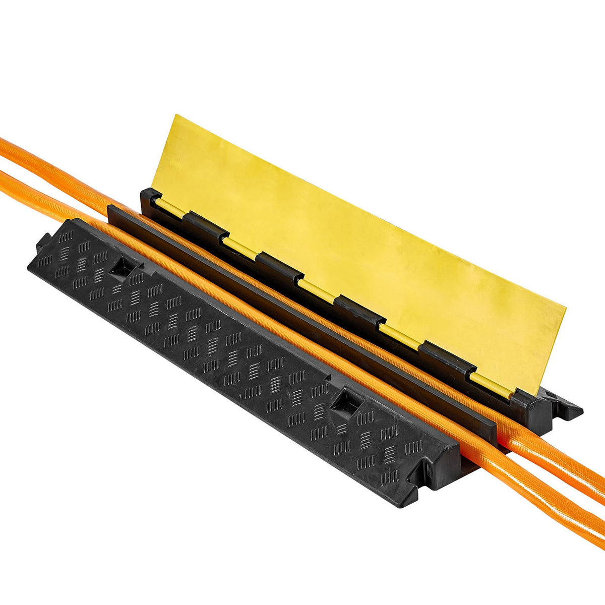Cable Protector Ramp 9,979kg 2-Channel Heavy Duty Rubber Wire Cover 1 Pack
