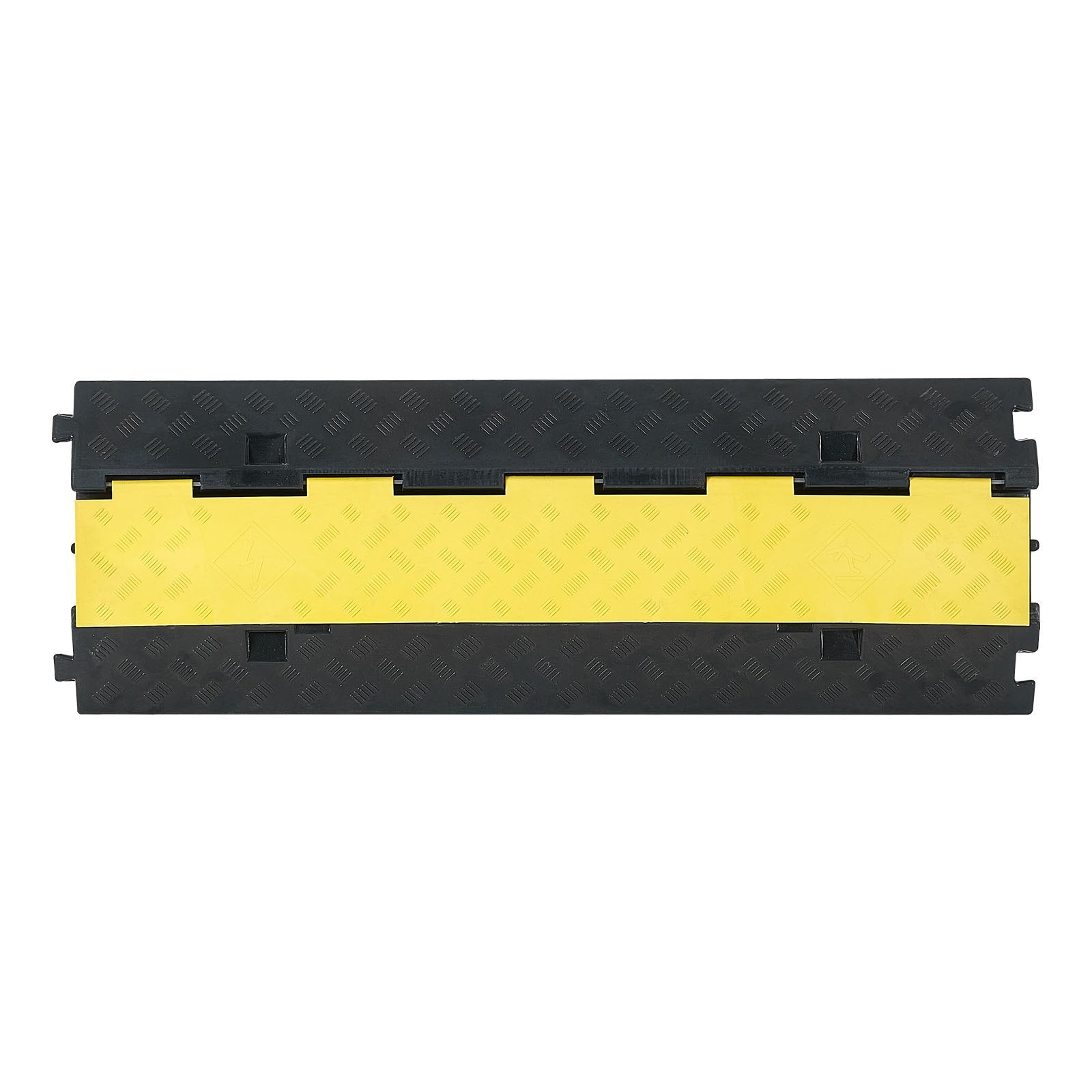 Cable Protector Ramp 9,979kg 2-Channel Heavy Duty Rubber Wire Cover 1 Pack