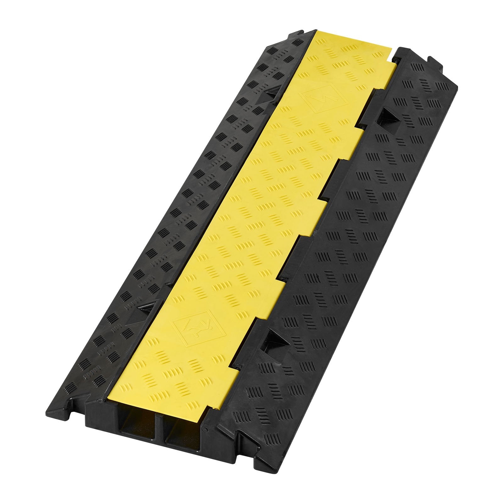 Cable Protector Ramp 9,979kg 2-Channel Heavy Duty Rubber Wire Cover 1 Pack