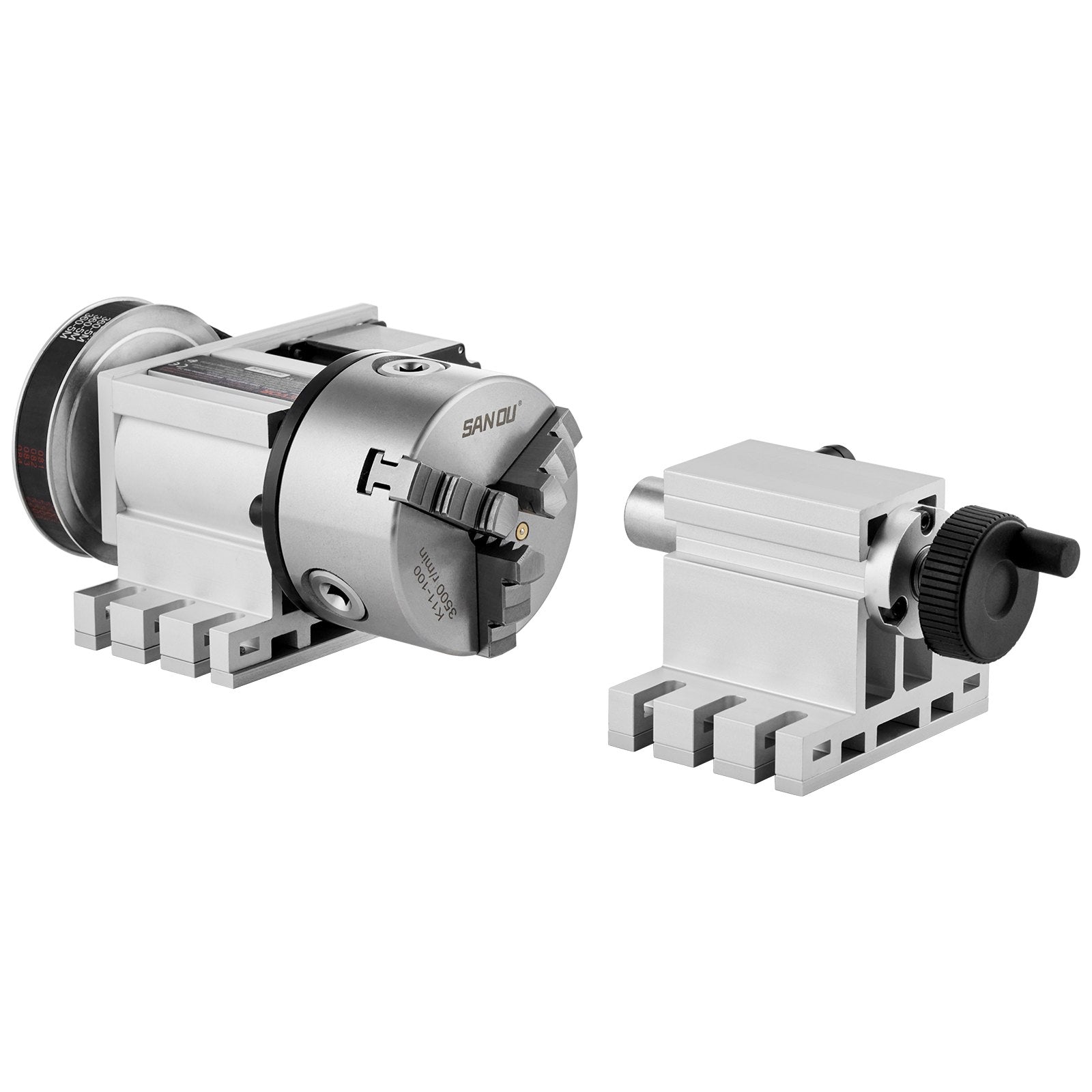 CNC Dividing Head 4th Axis Rotary Table K11 100mm Chuck MT2 65mm Center Height