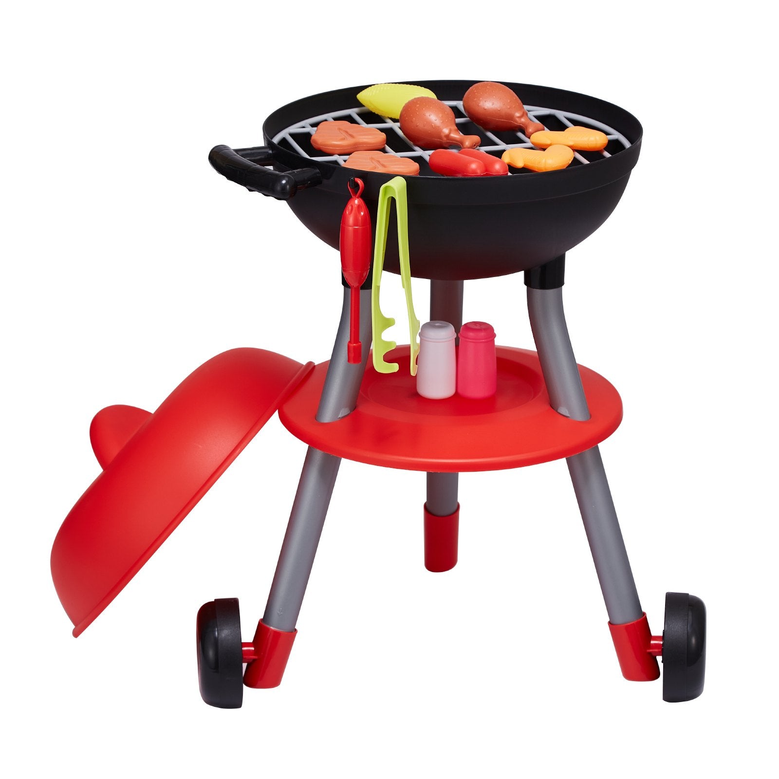 28PCS BBQ Grill Playset Kids Kitchen Toys Sound Light Interactive Cooking Grill