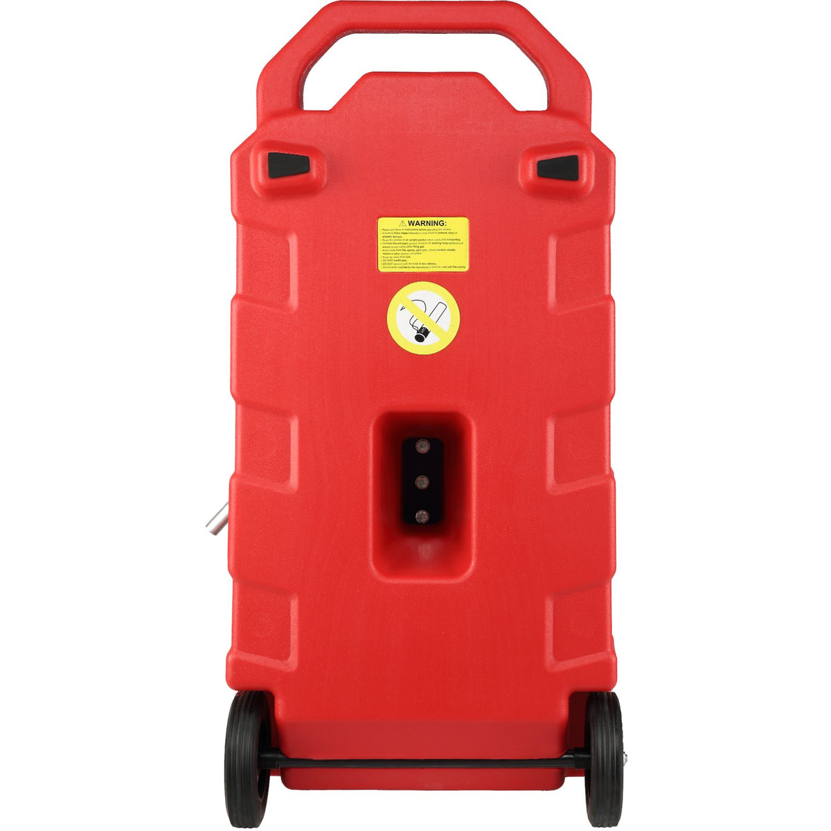 Fuel Caddy Portable Gas Storage Tank Hand Pump Rubber Wheels 60.57L 7.8L/min