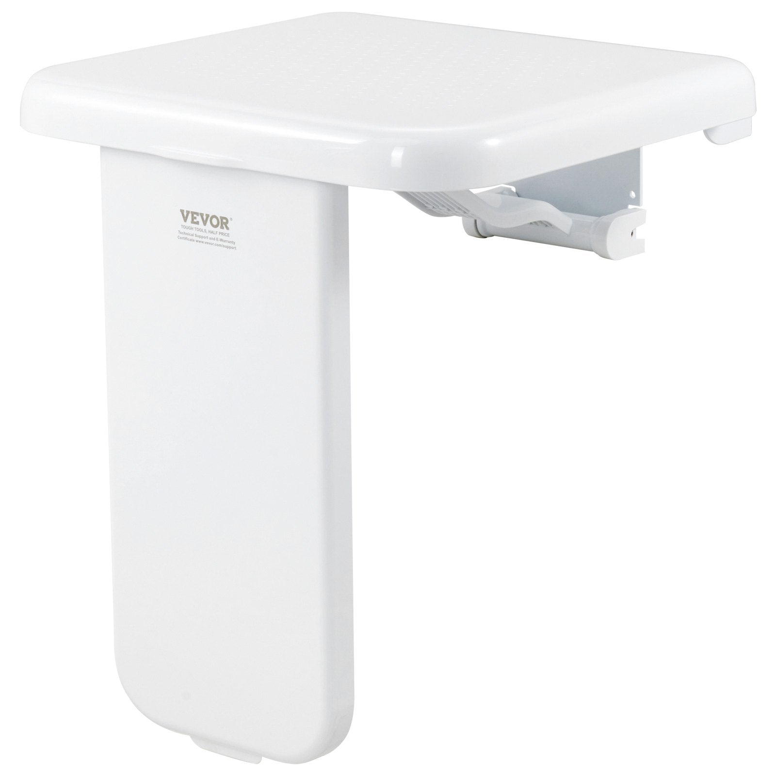 Folding ABS Shower Seat Wall Mounted Fold Up Shower Bench 440 lbs Capacity