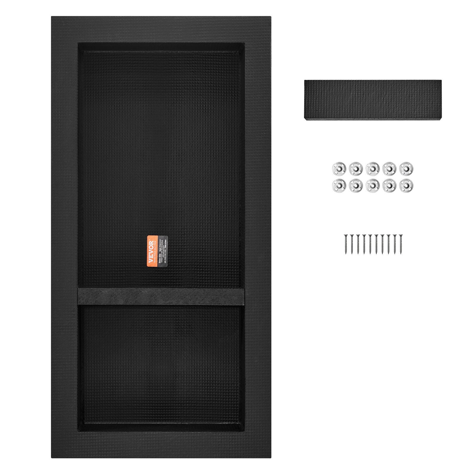 Shower Niche Ready for Tile 40.64x81.28cm Double Shelf Recessed Black