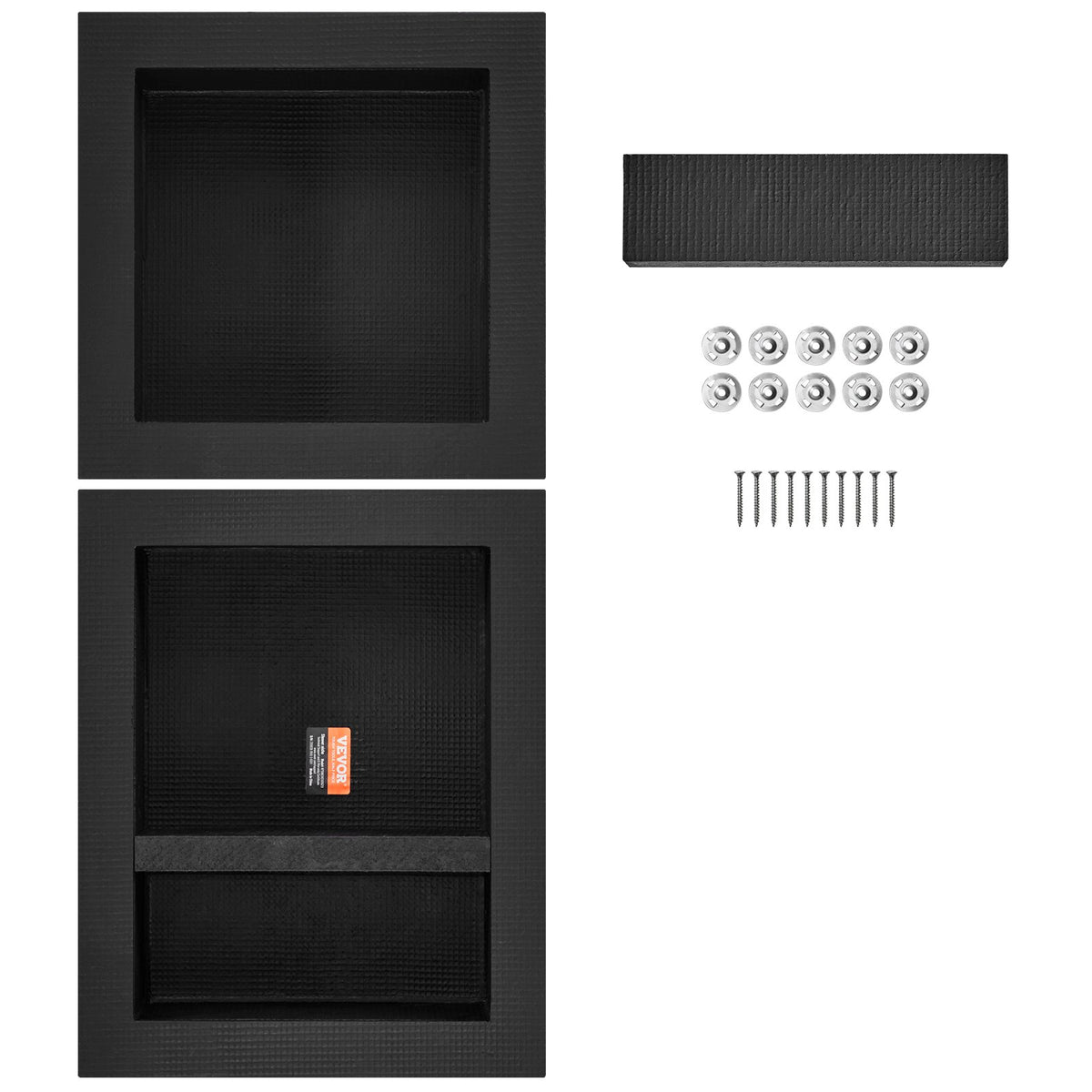 Shower Niche Ready for Tile Triple Shelf Recessed Wall Niche Black