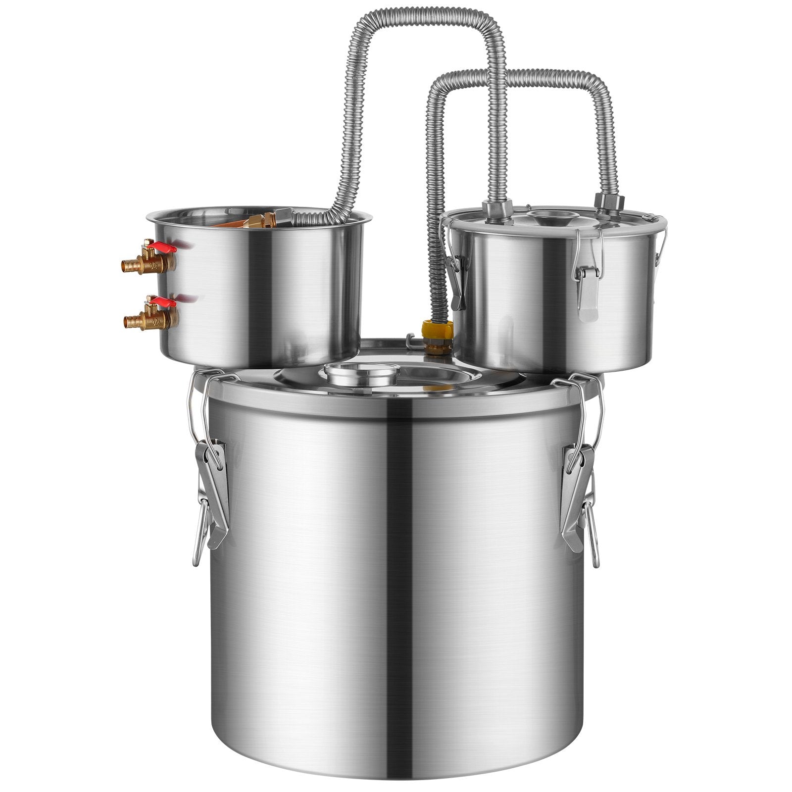 Alcohol Still 13.2Gal/50L Stainless Steel Distiller Copper Coil Dual Condenser