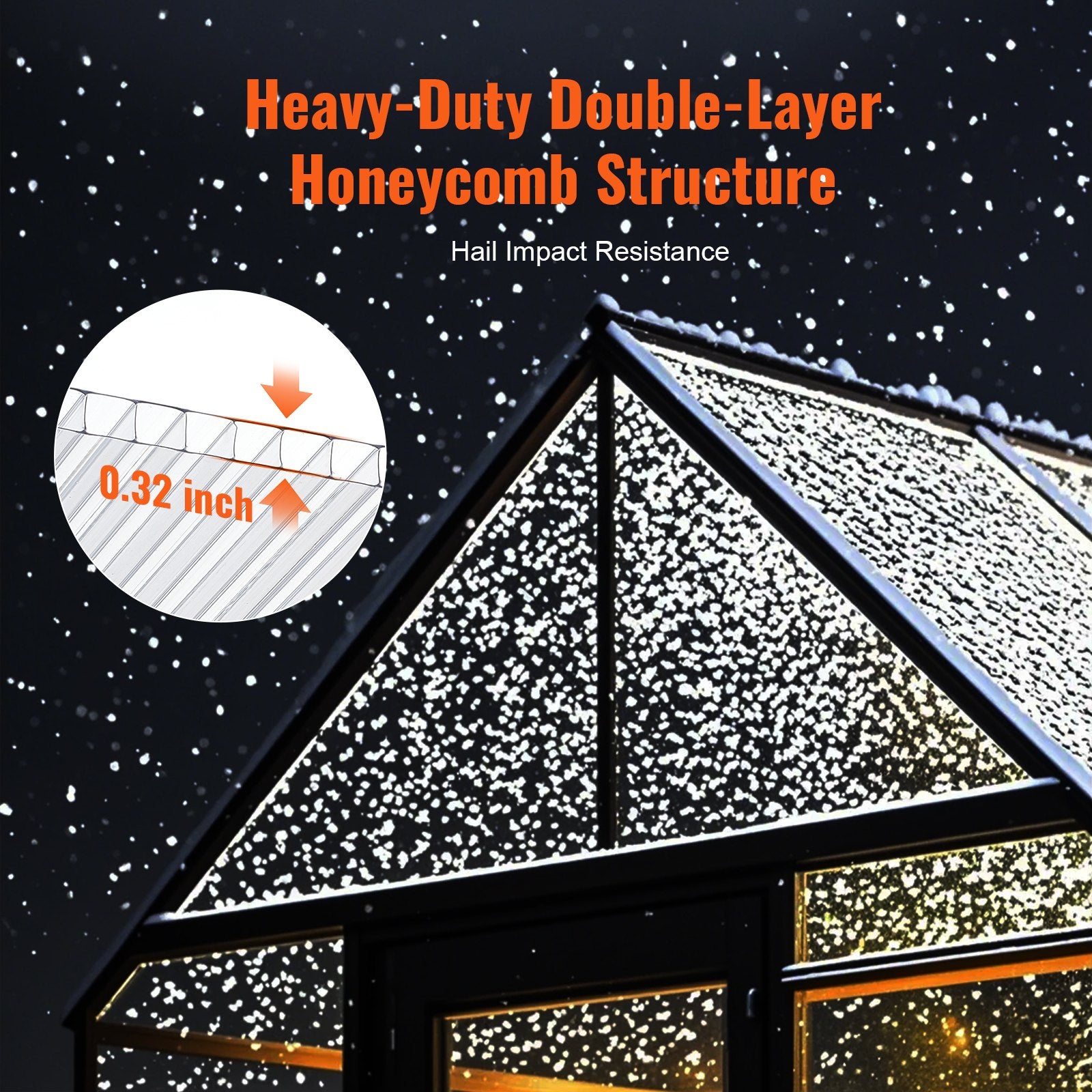 Polycarbonate Greenhouse Panels 5Pack 2x4ft 0.32in UV Protected Corrugated Clear