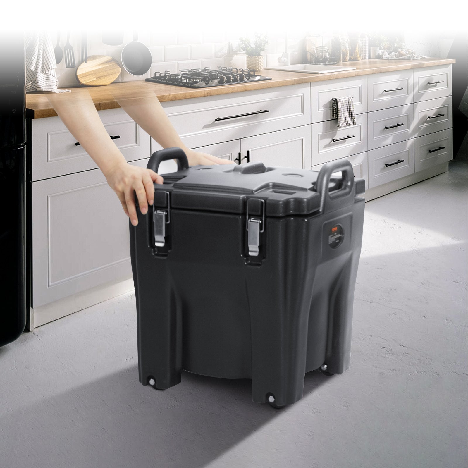 Insulated Food Carrier 30L Stackable Stainless Steel Hot Box Catering Warmer
