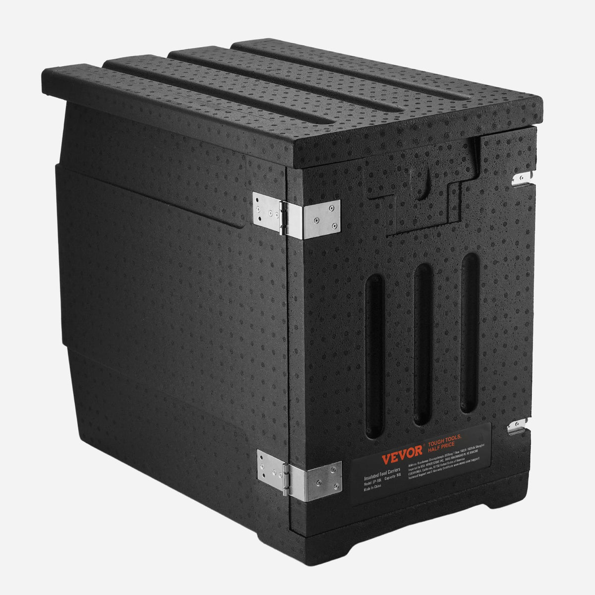 Food Pan Carrier Insulated LLDPE Hot Box with Double Buckles Front Loading 90L