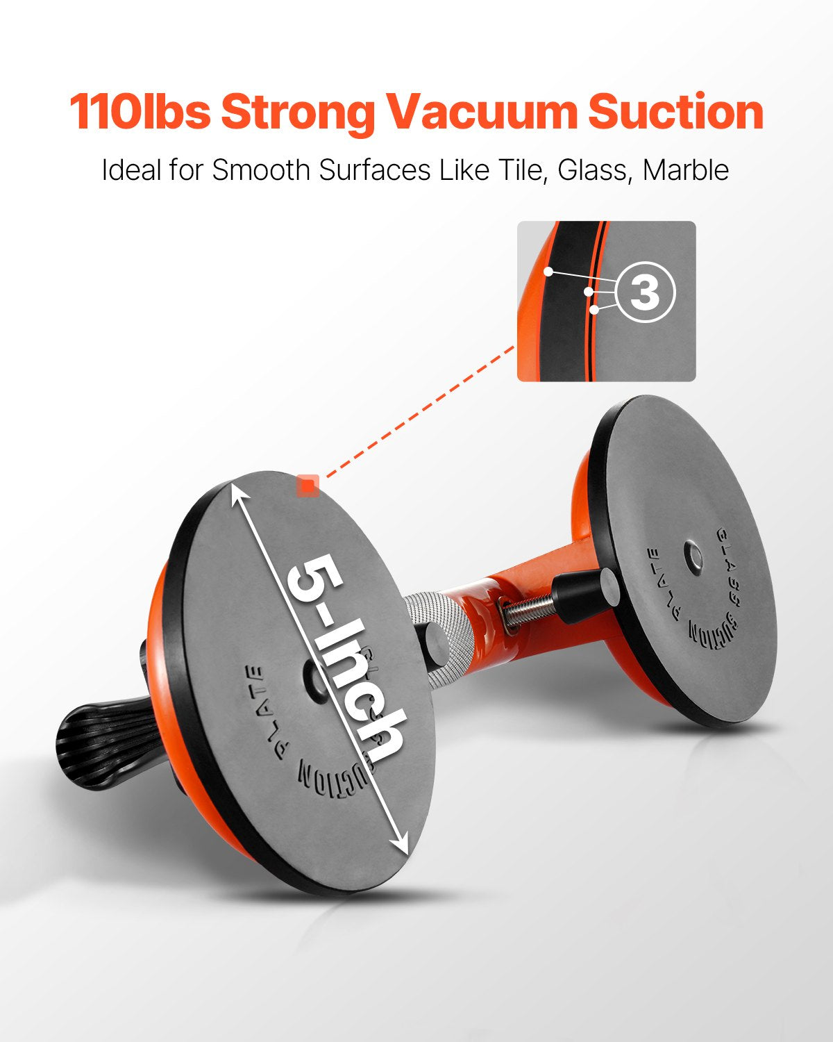 Seam Setter 2 Pack Granite 5 in Suction Cup 180° Adjustable Countertop Tool