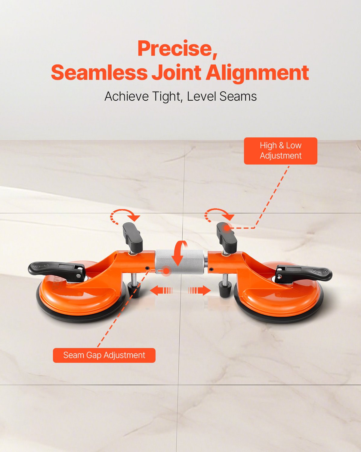 Seam Setter 2 Pack Granite 5 in Suction Cup 180° Adjustable Countertop Tool