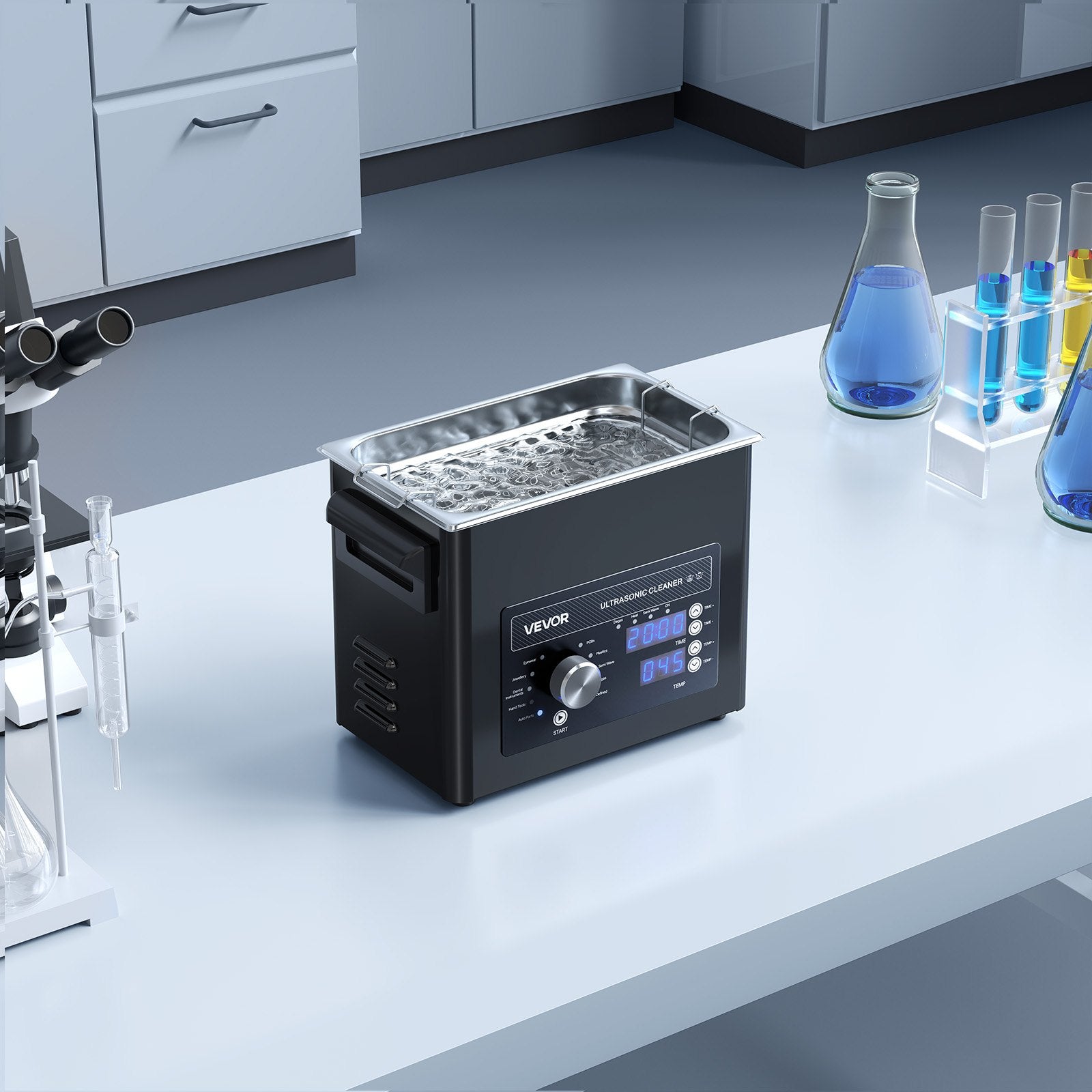 3L Ultrasonic Cleaner Stainless Steel Cleaning Machine w/ Basket