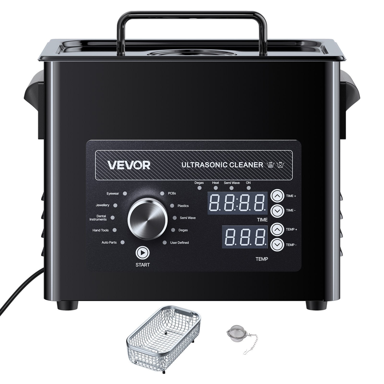 3L Ultrasonic Cleaner Stainless Steel Cleaning Machine w/ Basket