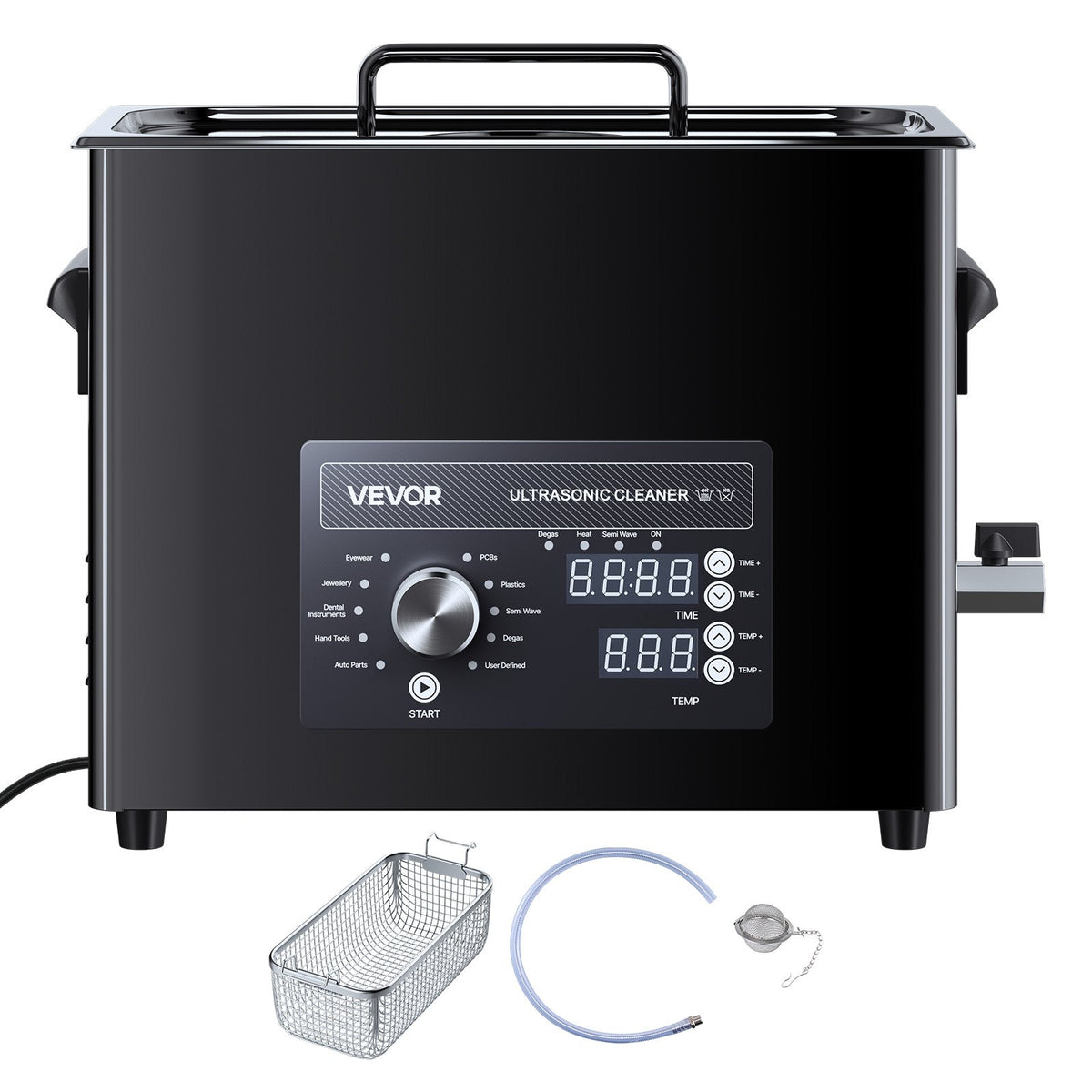 6L Ultrasonic Cleaner w/ Knob Control Stainless Steel Cleaning Machine