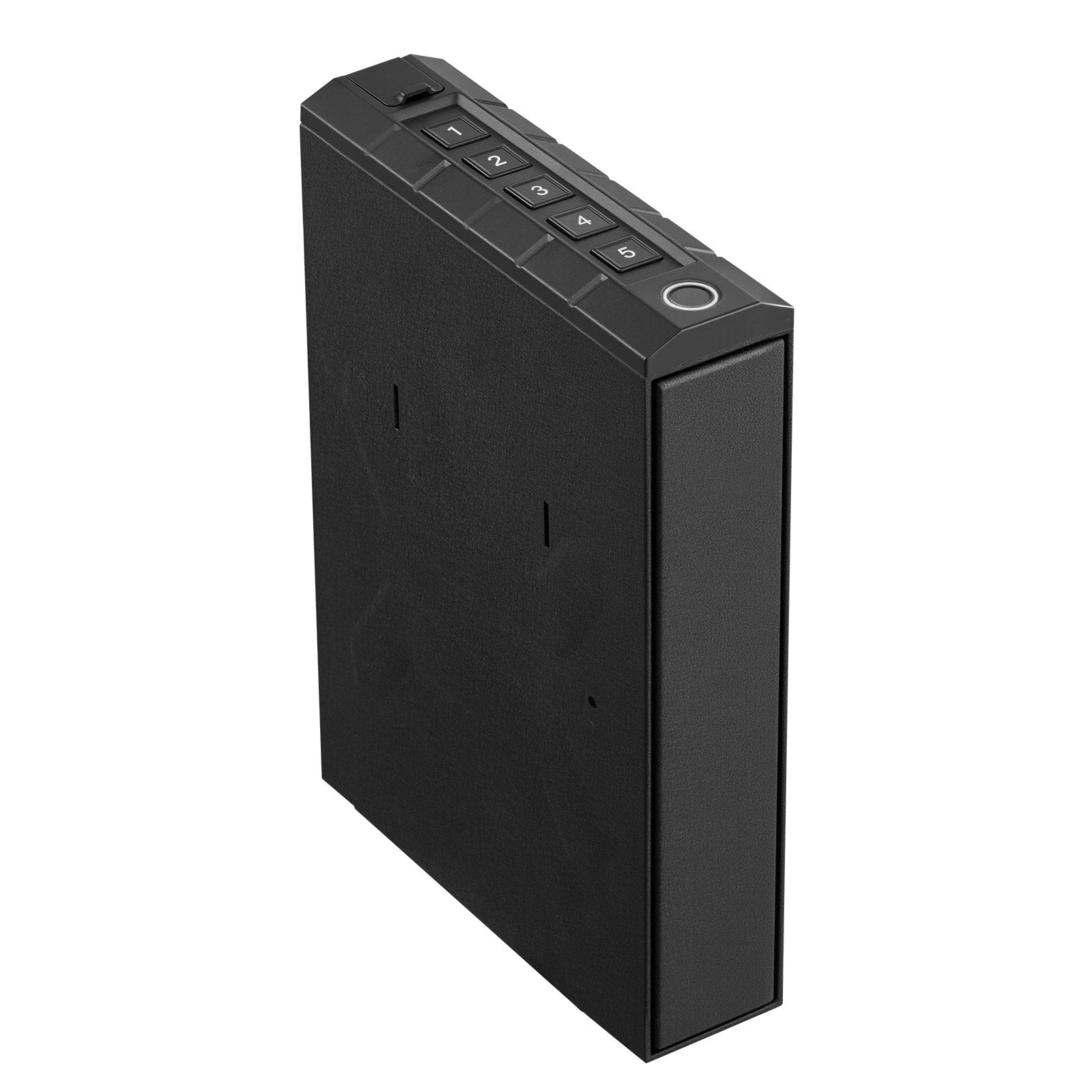 Gun Safe, Slider Handgun Safe with Fingerprint, Password & Key, LED for 1 Pistol