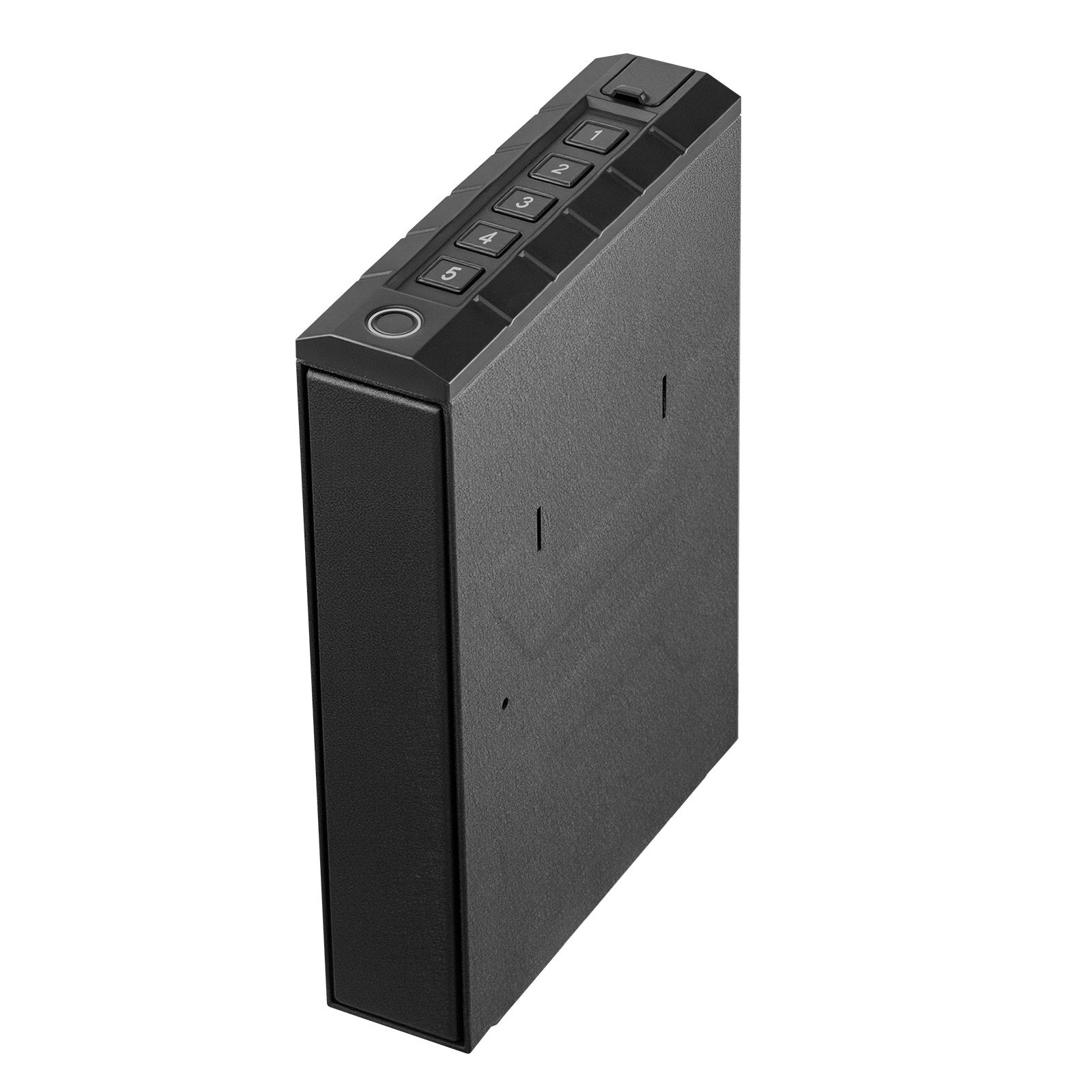 Gun Safe, Slider Handgun Safe with Fingerprint, Password & Key, LED for 1 Pistol