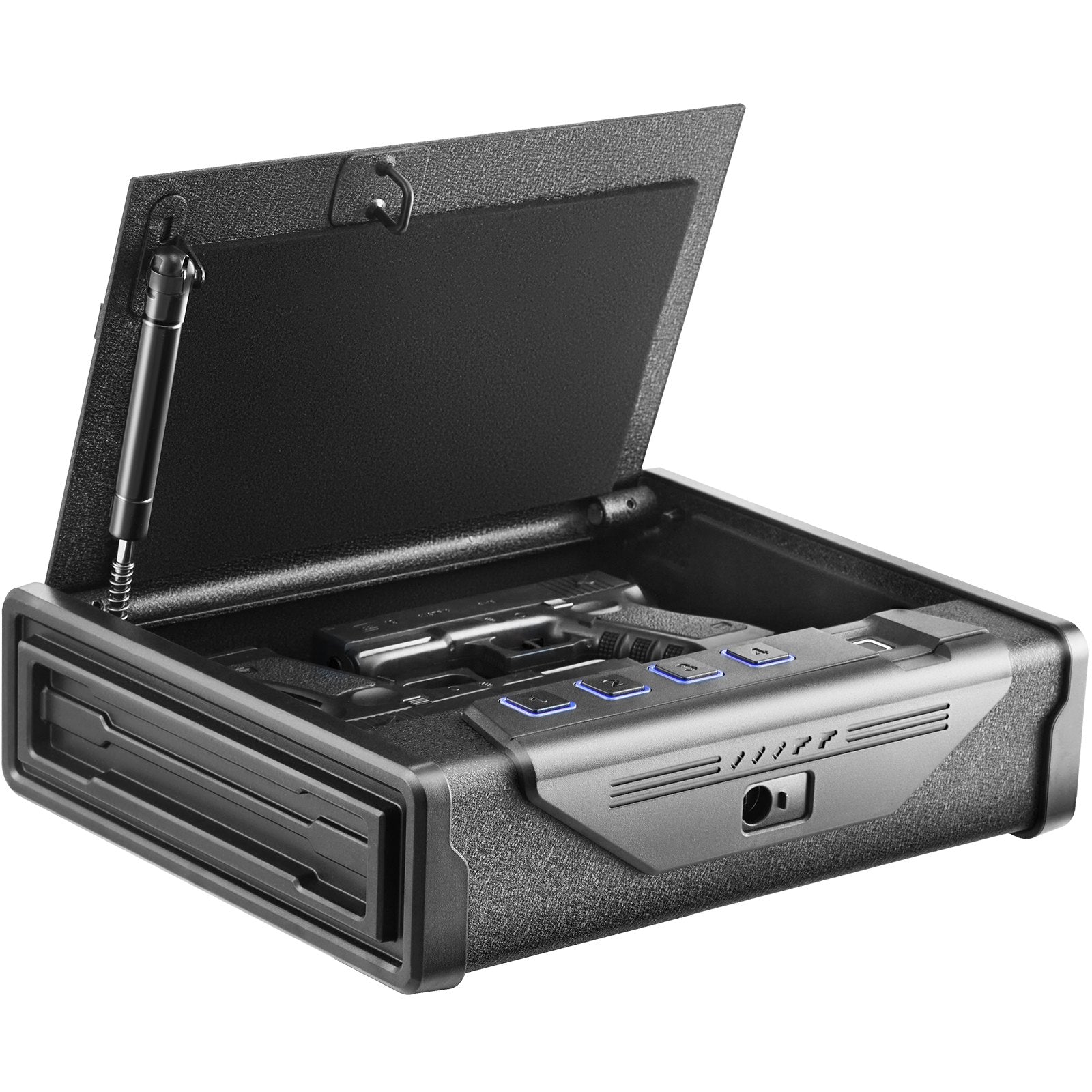 Gun Safe for Pistols Biometric Handgun Safe Fingerprint Password Key Access