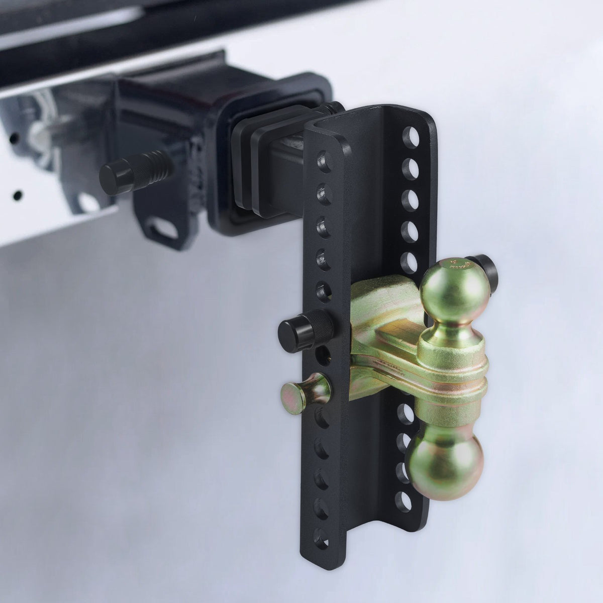 Trailer Hitch Adjustable 25.4cm Drop 21.59cm Rise 5.08cm Receiver Tow Balls