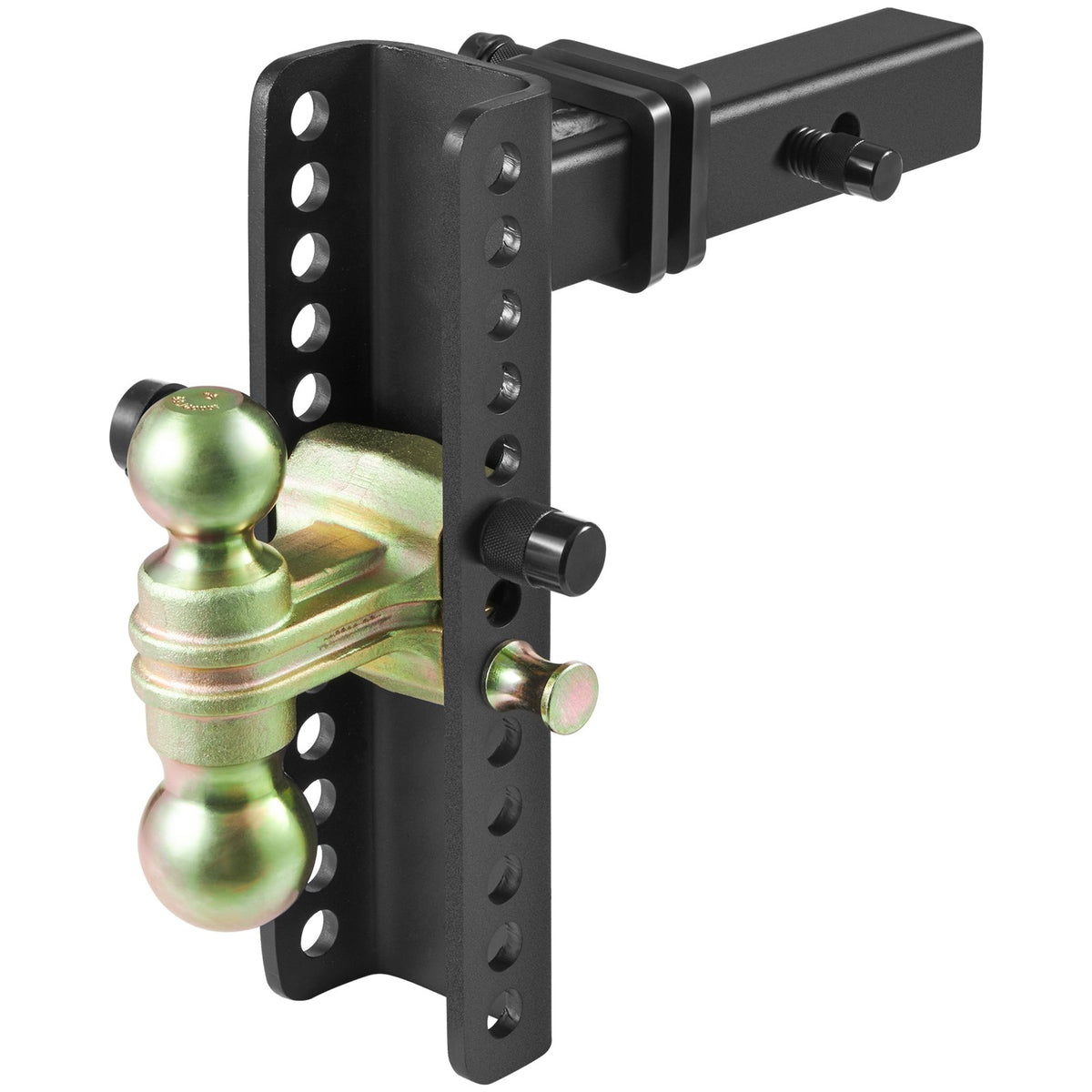 Trailer Hitch Adjustable 25.4cm Drop 21.59cm Rise 5.08cm Receiver Tow Balls