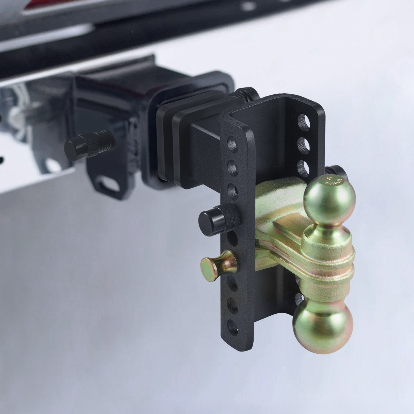 Adjustable Trailer Hitch 15cm Drop 11.43cm Rise with 6.35cm Receiver & Tow Balls