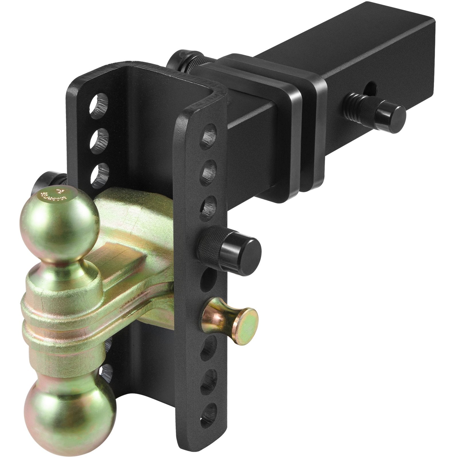 Adjustable Trailer Hitch 15cm Drop 11.43cm Rise with 6.35cm Receiver & Tow Balls