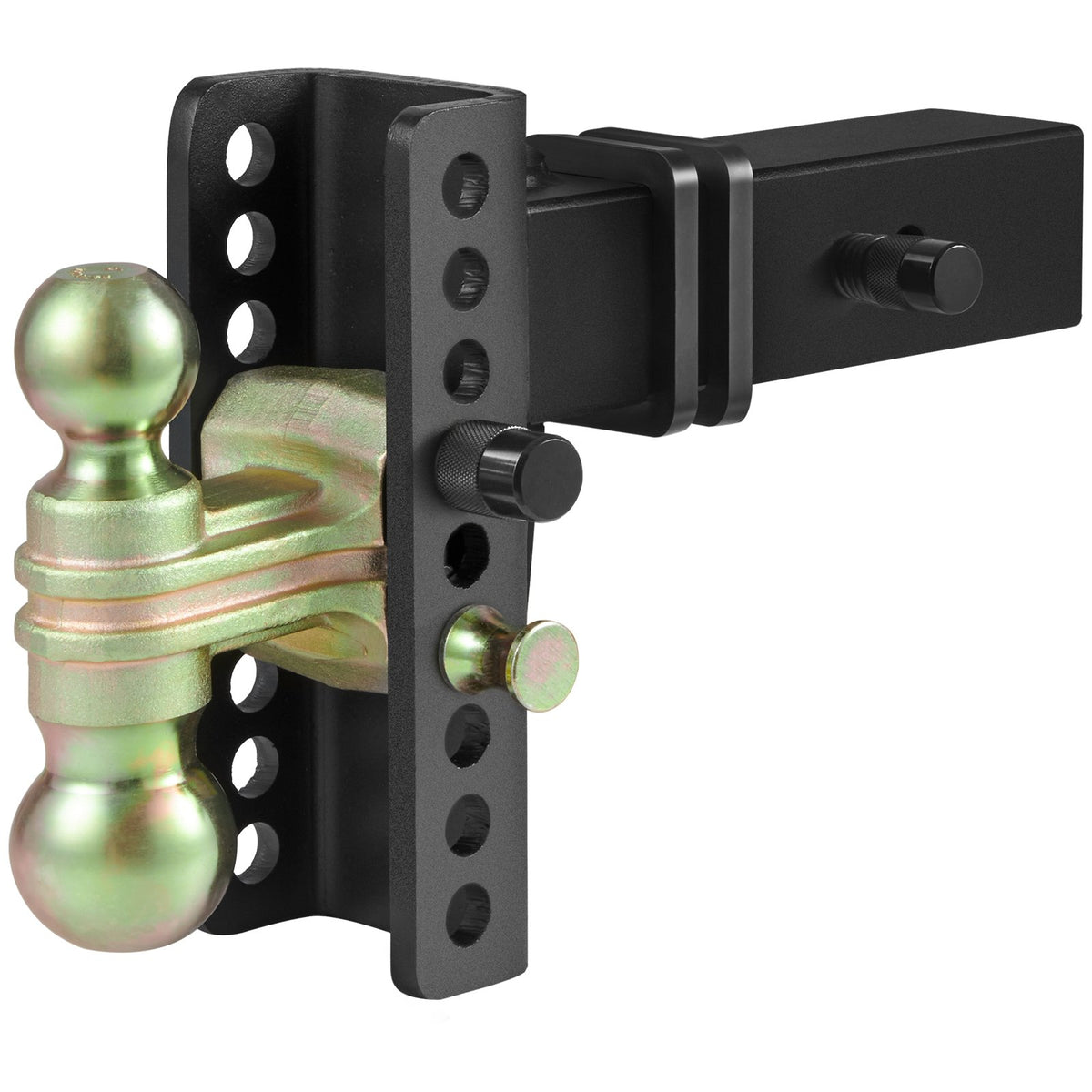 Adjustable Trailer Hitch 15cm Drop 11.43cm Rise with 6.35cm Receiver & Tow Balls