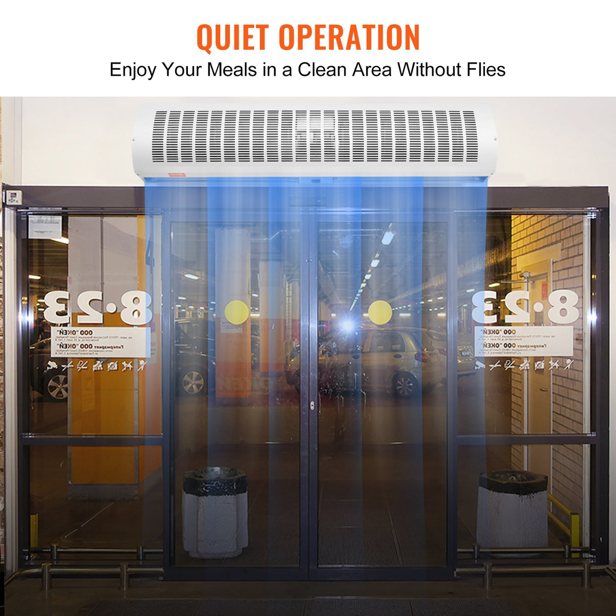 1.1m Commercial Indoor Air Curtain, 2 Speeds 2292m³/h, UL Certified, Wall Mount