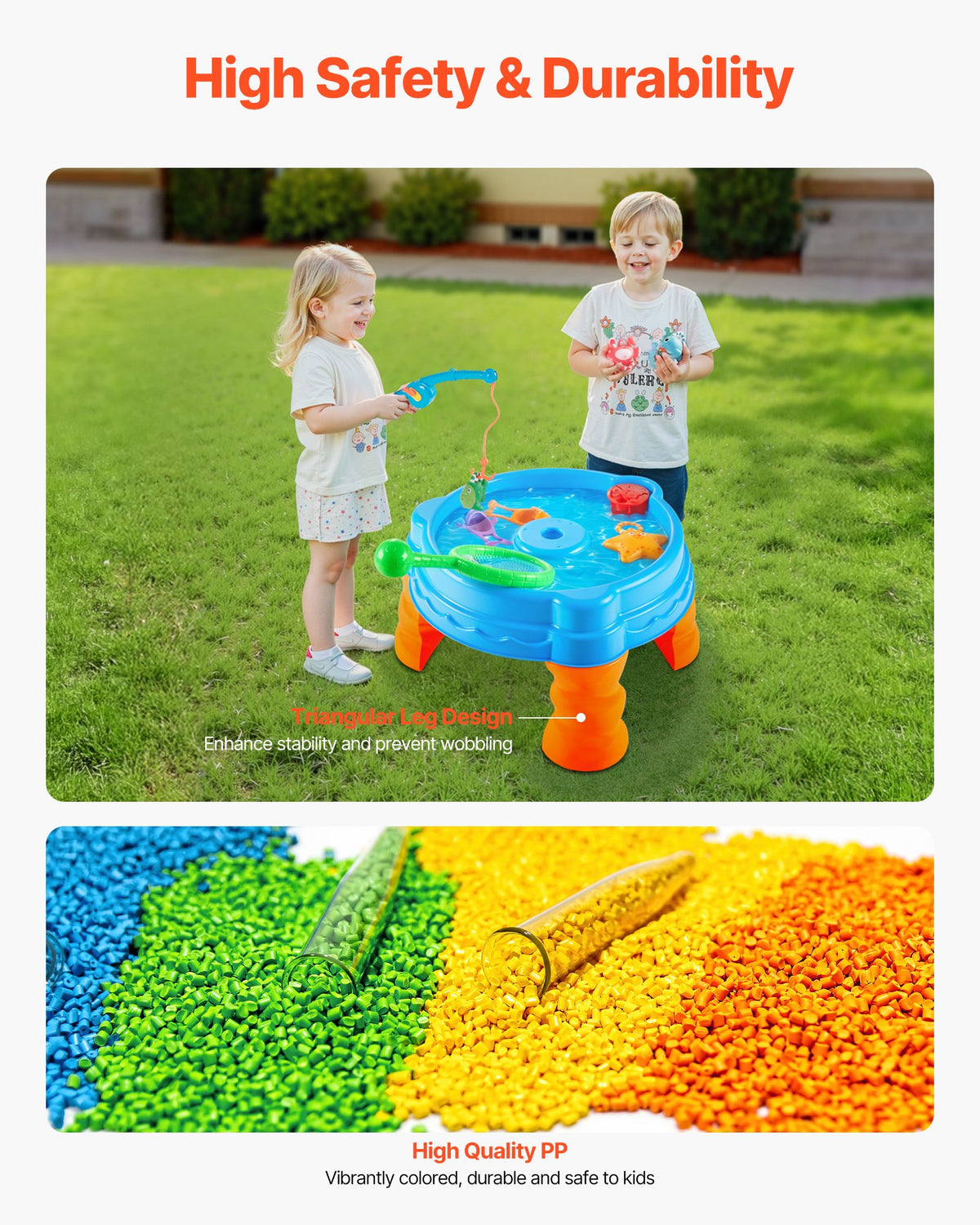 Water Table for Toddlers Kids Sensory Fish 'n Splash Playset 9PCS Accessories