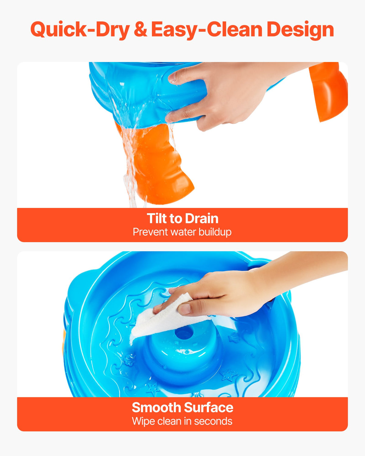 Water Table for Toddlers Kids Sensory Fish 'n Splash Playset 9PCS Accessories