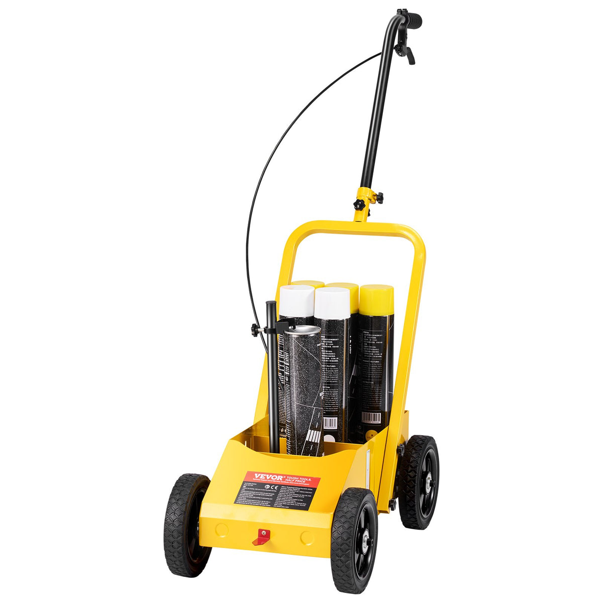 Striping Line Marking Machine 610x330x900mm, 4-Wheel, Heavy Duty, Yellow