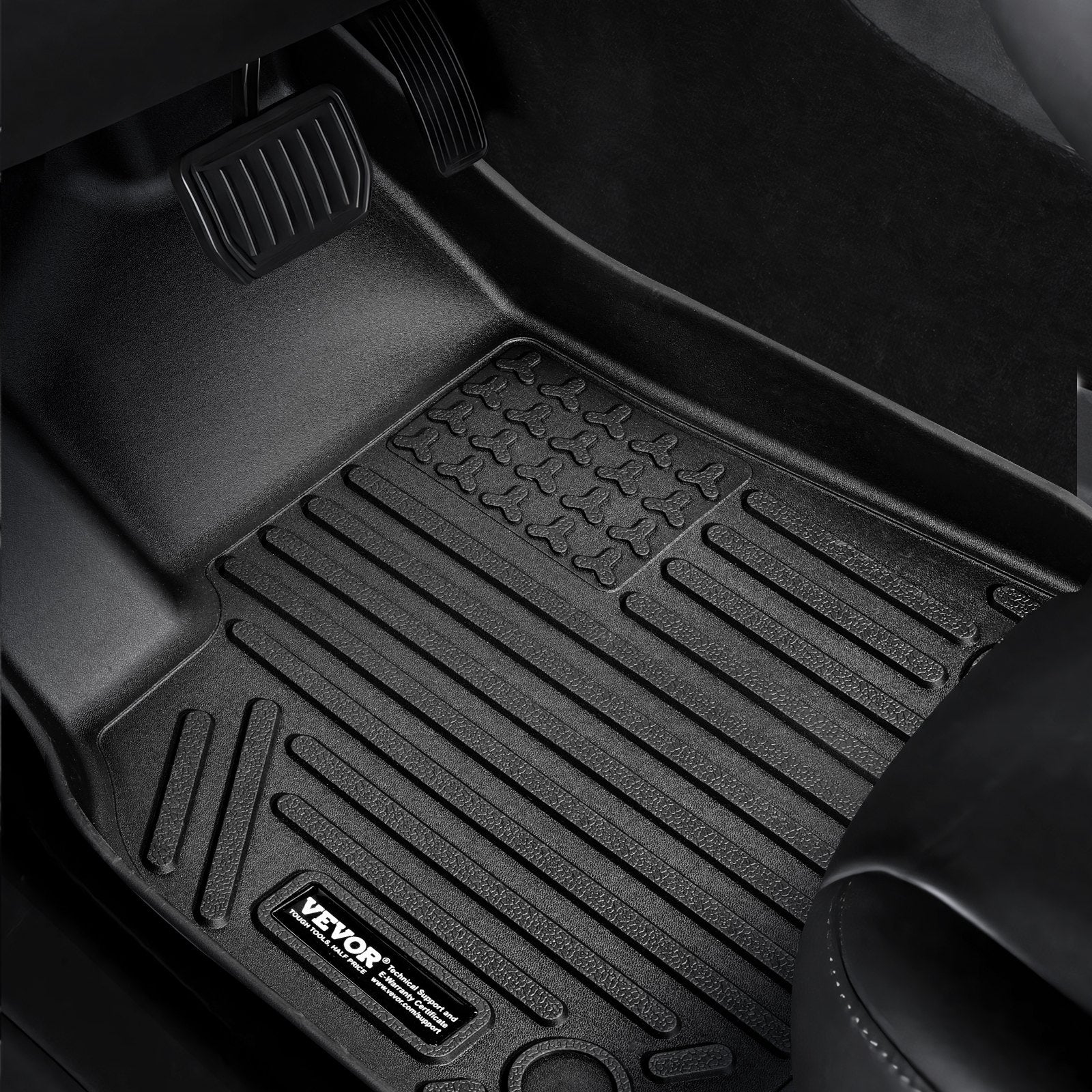 3 Front and 2nd Row Liners All-Weather TPE Floor Mats for Tesla