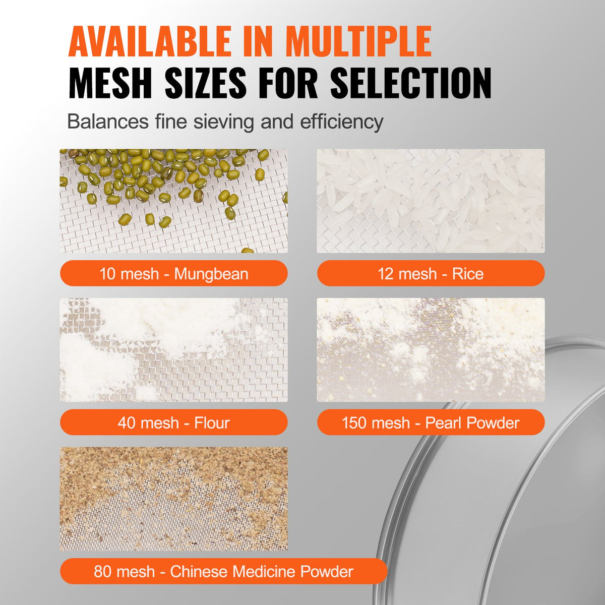 Flour Sieve Fine Mesh, 304 Stainless Steel Sifter 80 Mesh for Baking & Powder