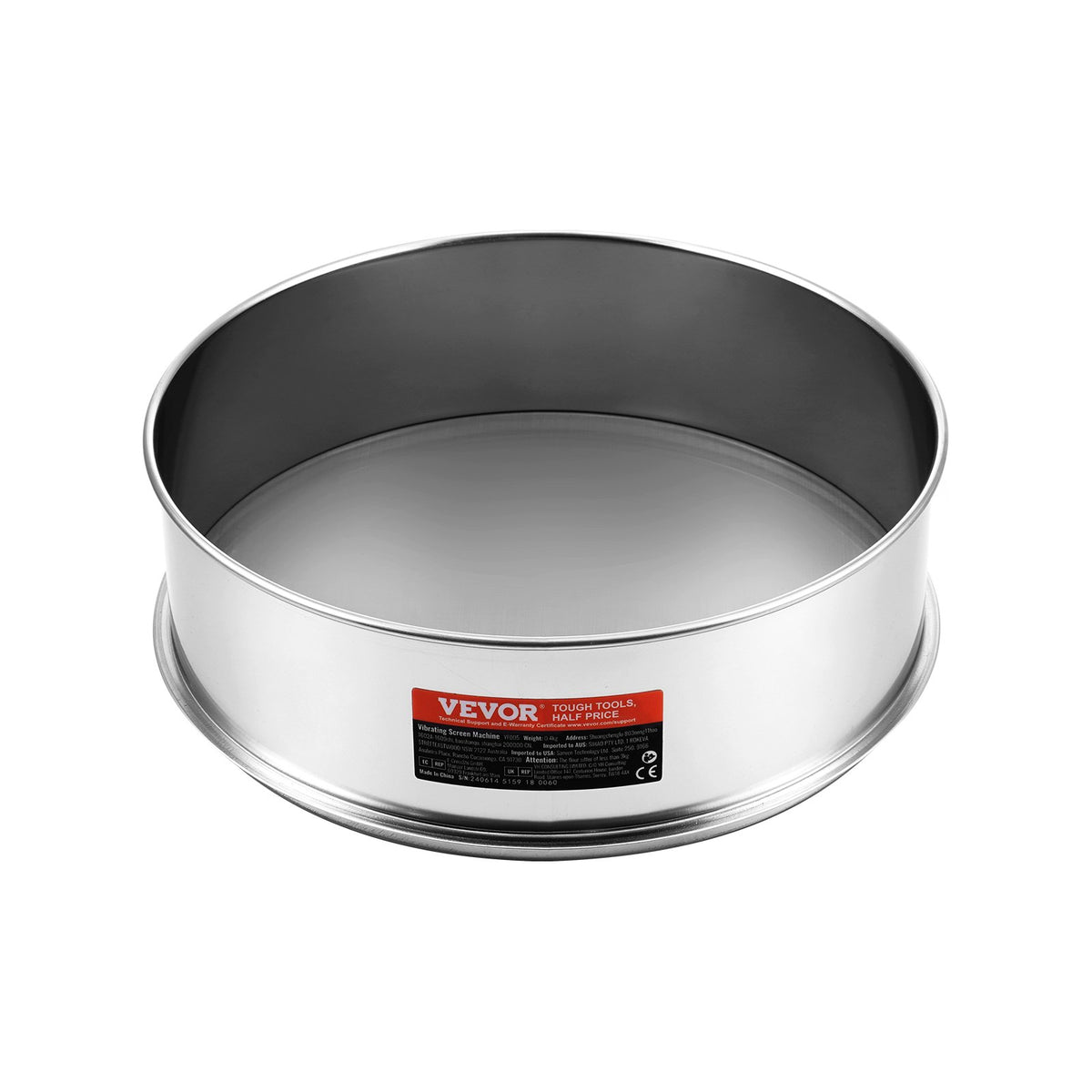 Flour Sieve Fine Mesh, 304 Stainless Steel Sifter 80 Mesh for Baking & Powder